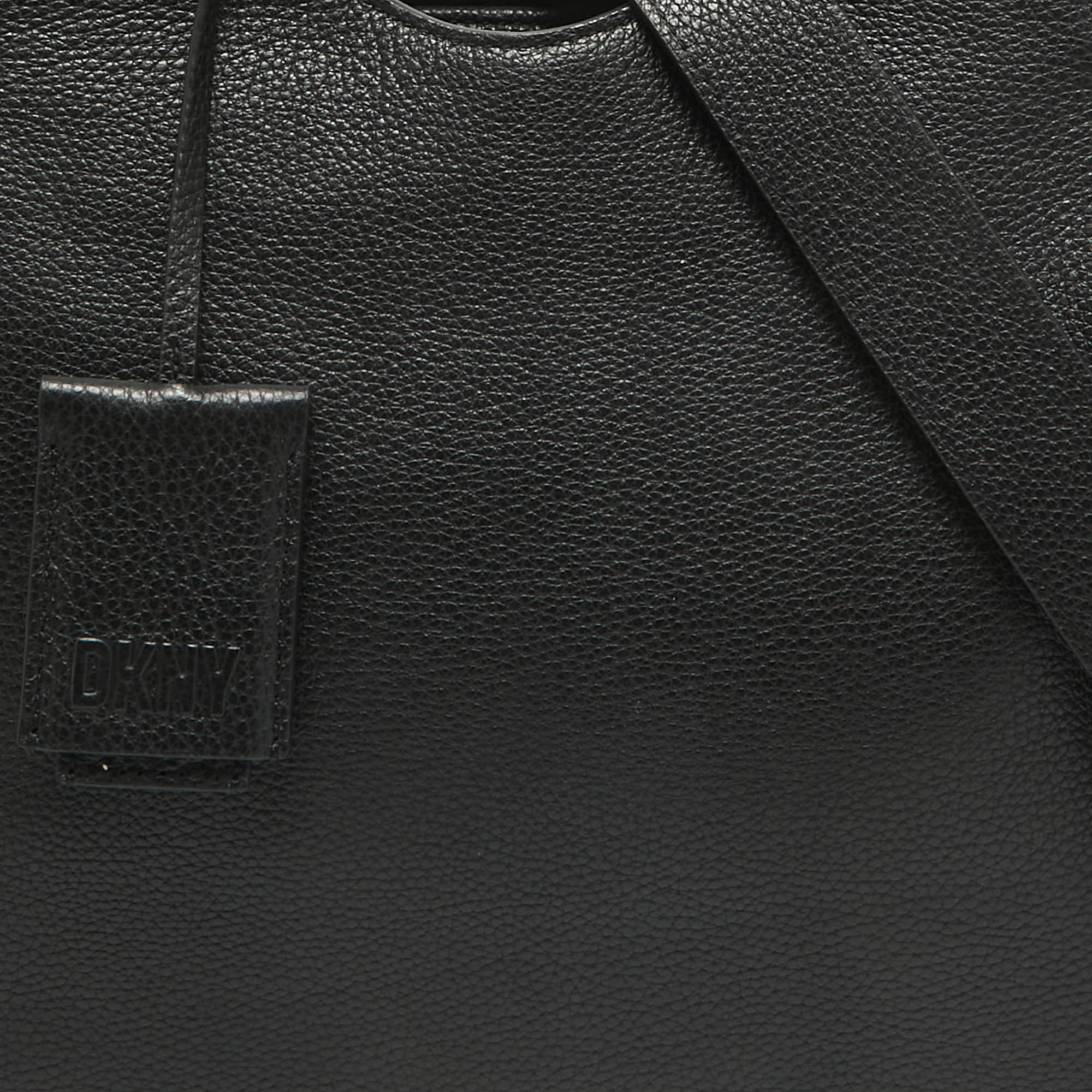 DKNY Black Leather Effortless Tote