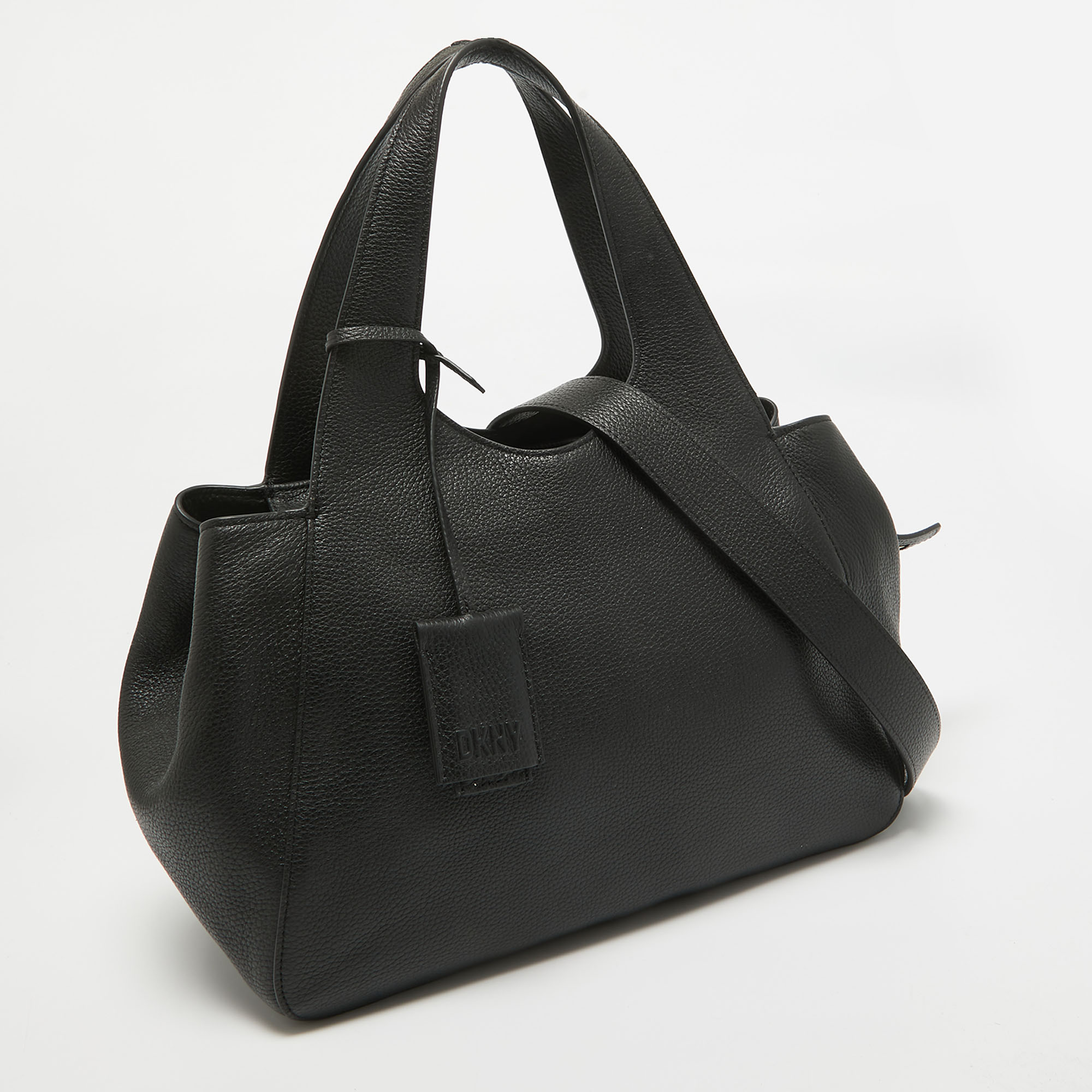 DKNY Black Leather Effortless Tote