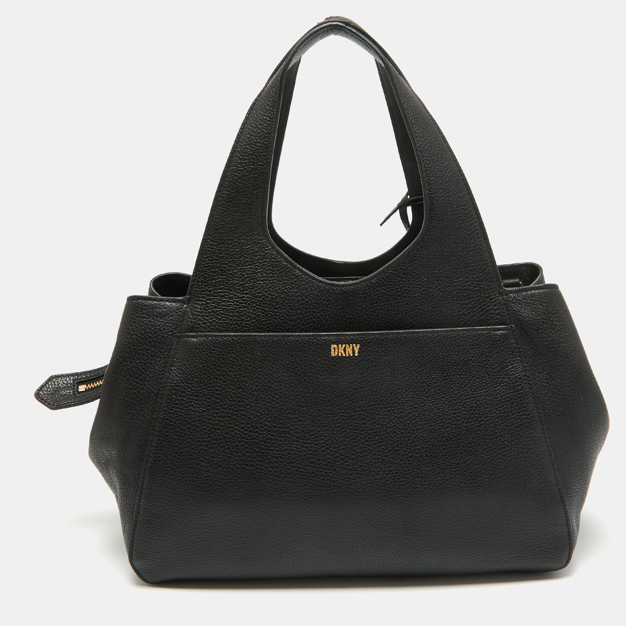 DKNY Black Leather Effortless Tote