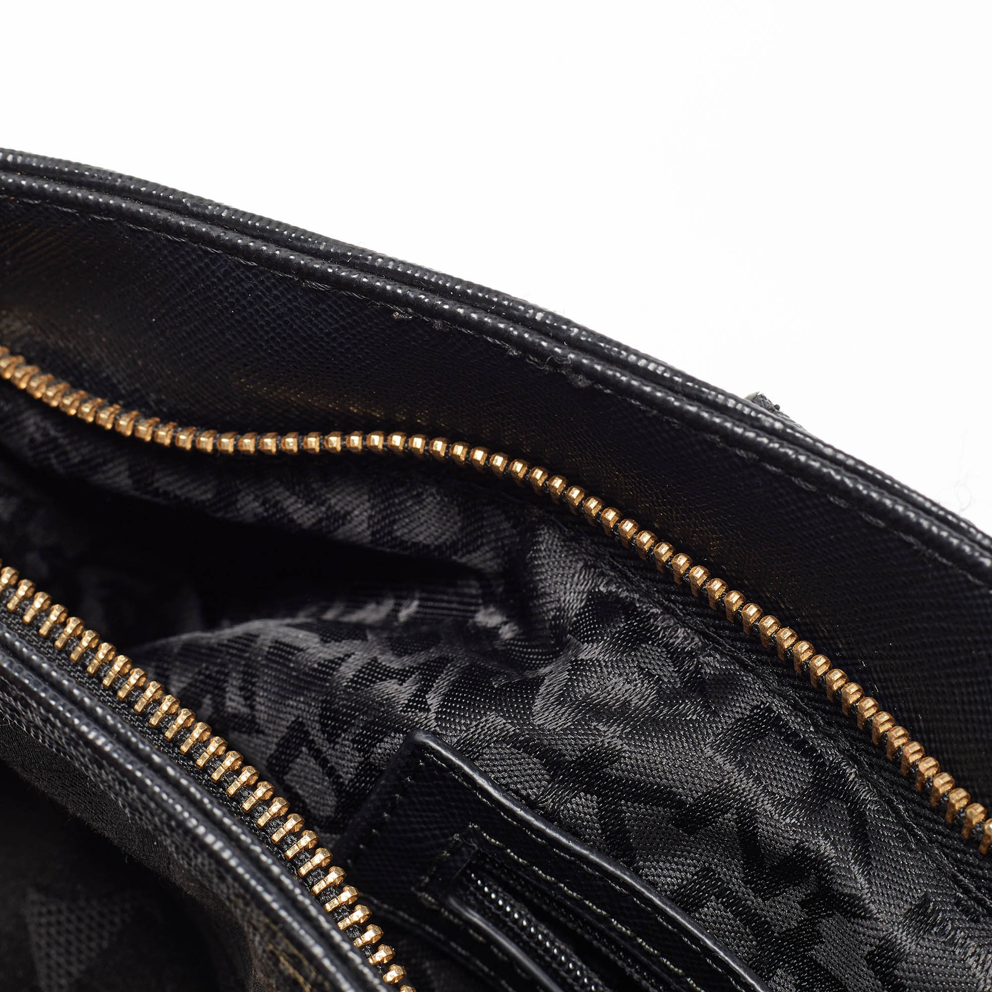 DKNY Black Signature Canvas And Leather Tote