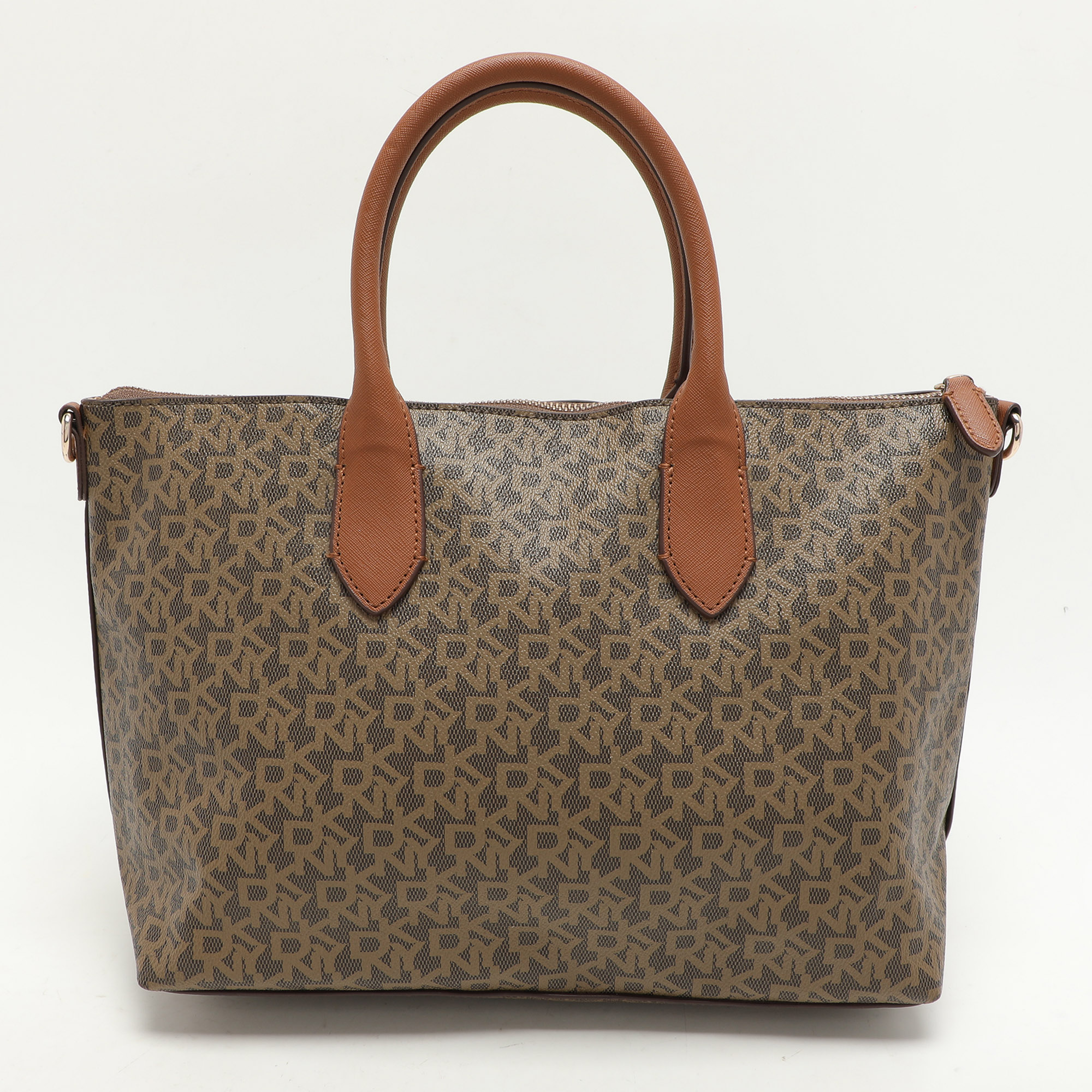 Dkny Brown Coated Canvas Tote