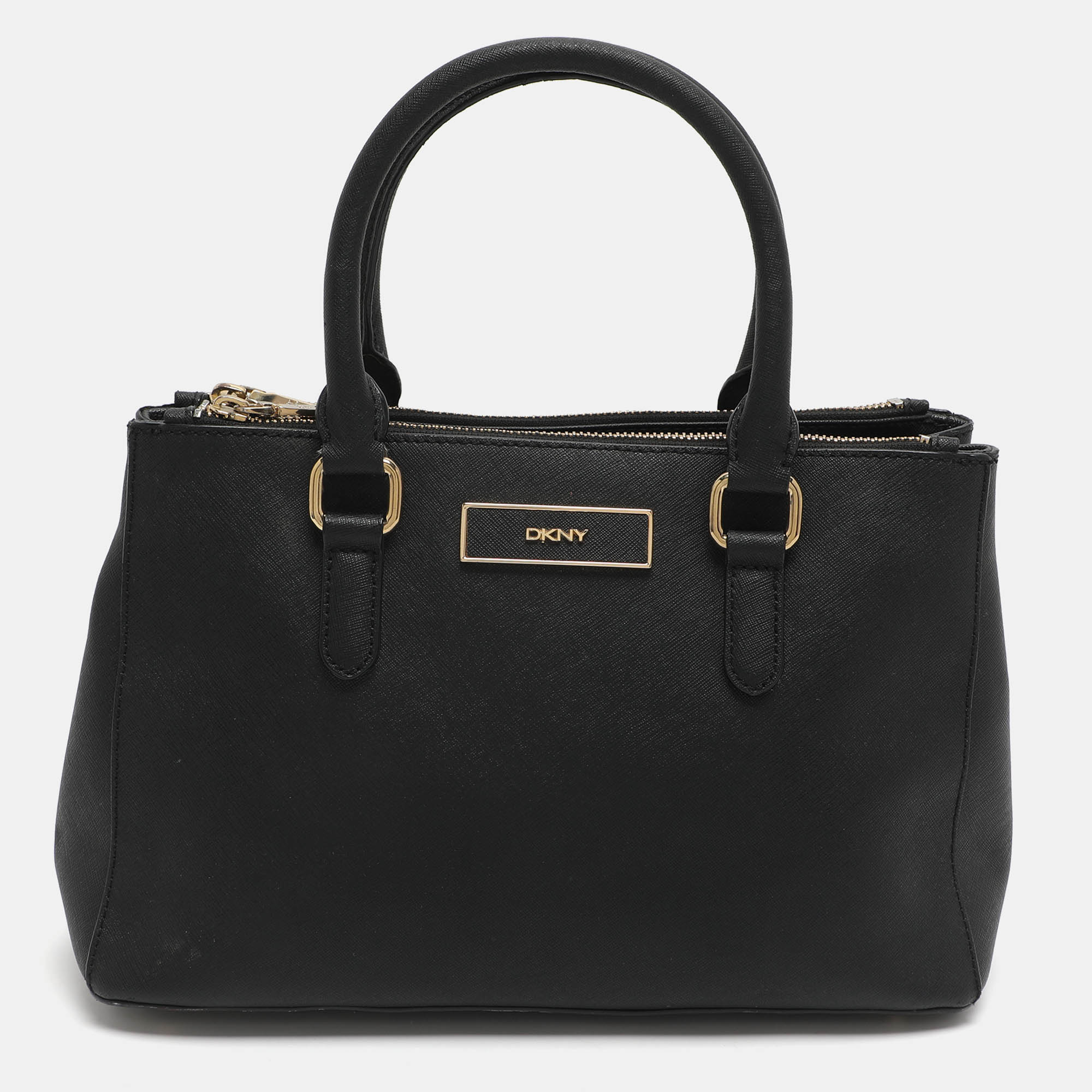 Dkny Robinson Double Zip Black Saffiano Leather Tote
Dkny Robinson Double Zip Black Saffiano Leather Tote