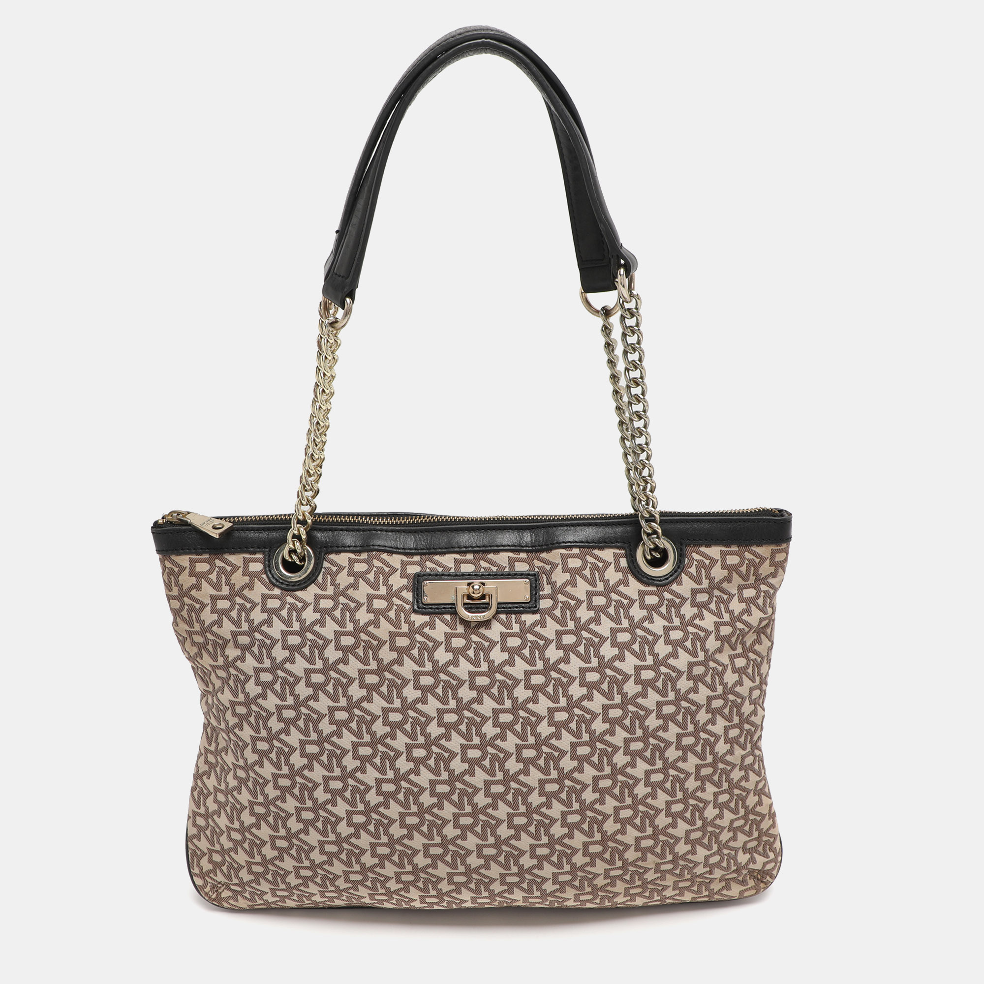 Dkny Bryant Beige/Black Signature Canvas and Leather Shoulder Bags
Dkny Bryant Beige/Black Signature Canvas and Leather Shoulder Bags