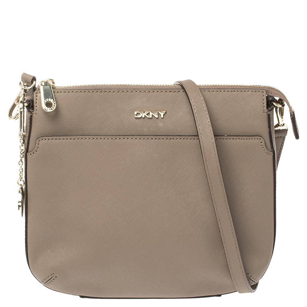 Image of DKNY Brown Leather Shoulder Bag