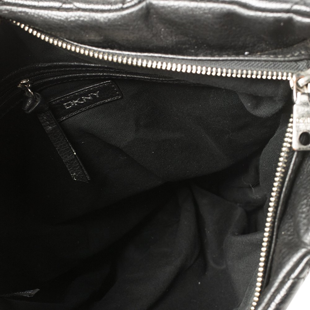 Dkny Black Quilted Leather Tote