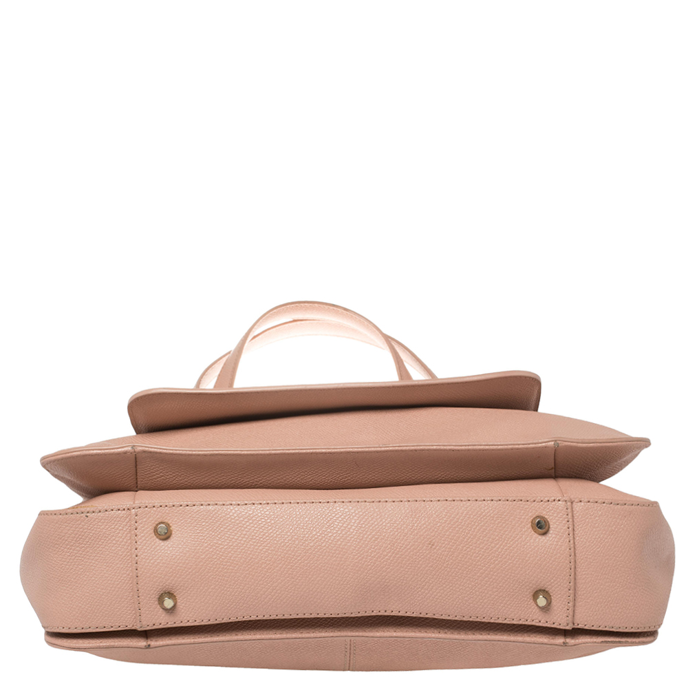 DKNY Pink Grained Leather Tote
