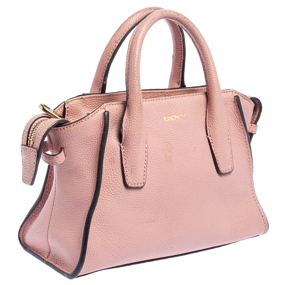 DKNY Pink Leather Chelsea Satchel