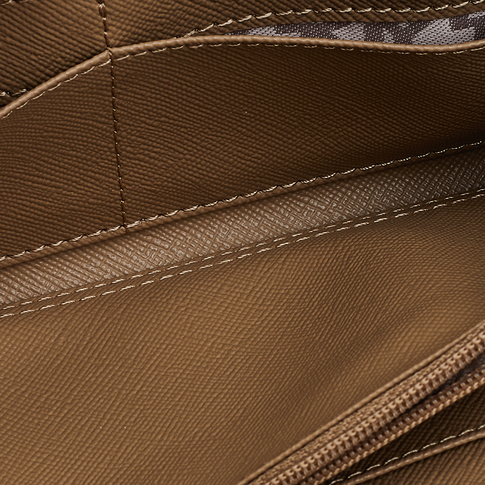 

DKNY Metallic Gold Python Embossed Leather Zip Around Wallet