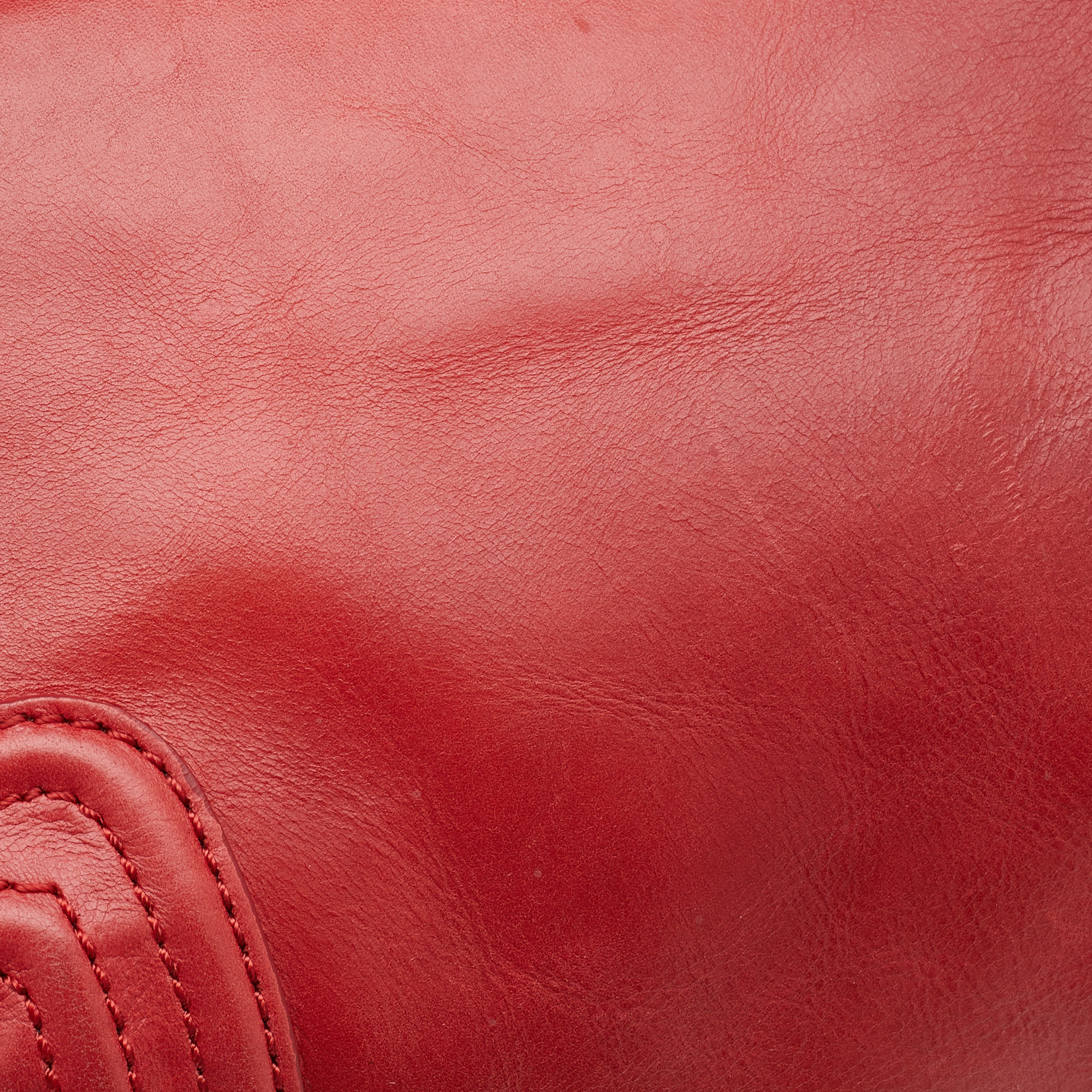 DKNY Red Leather Hobo