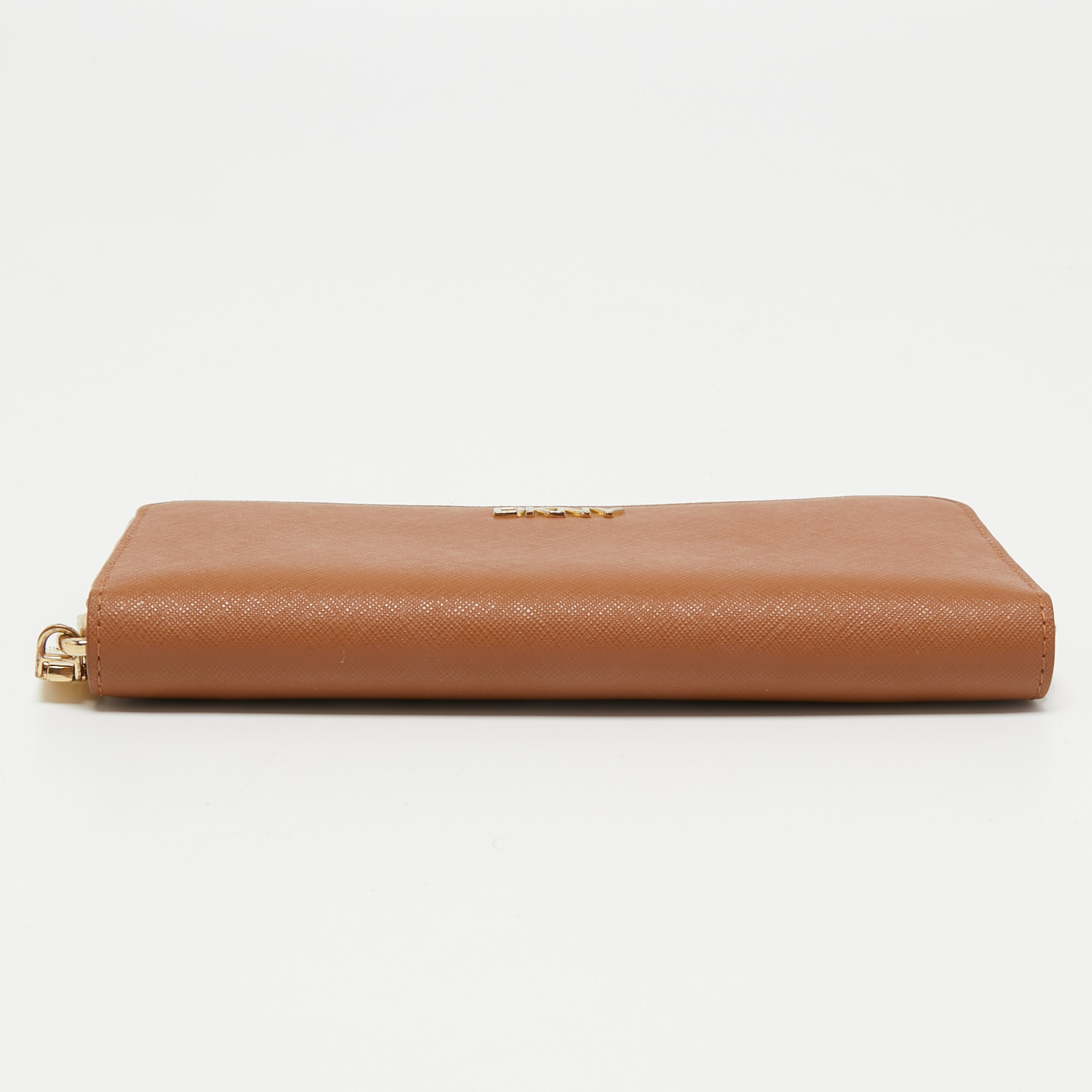 DKNY Brown Leather Zip Around Wallet