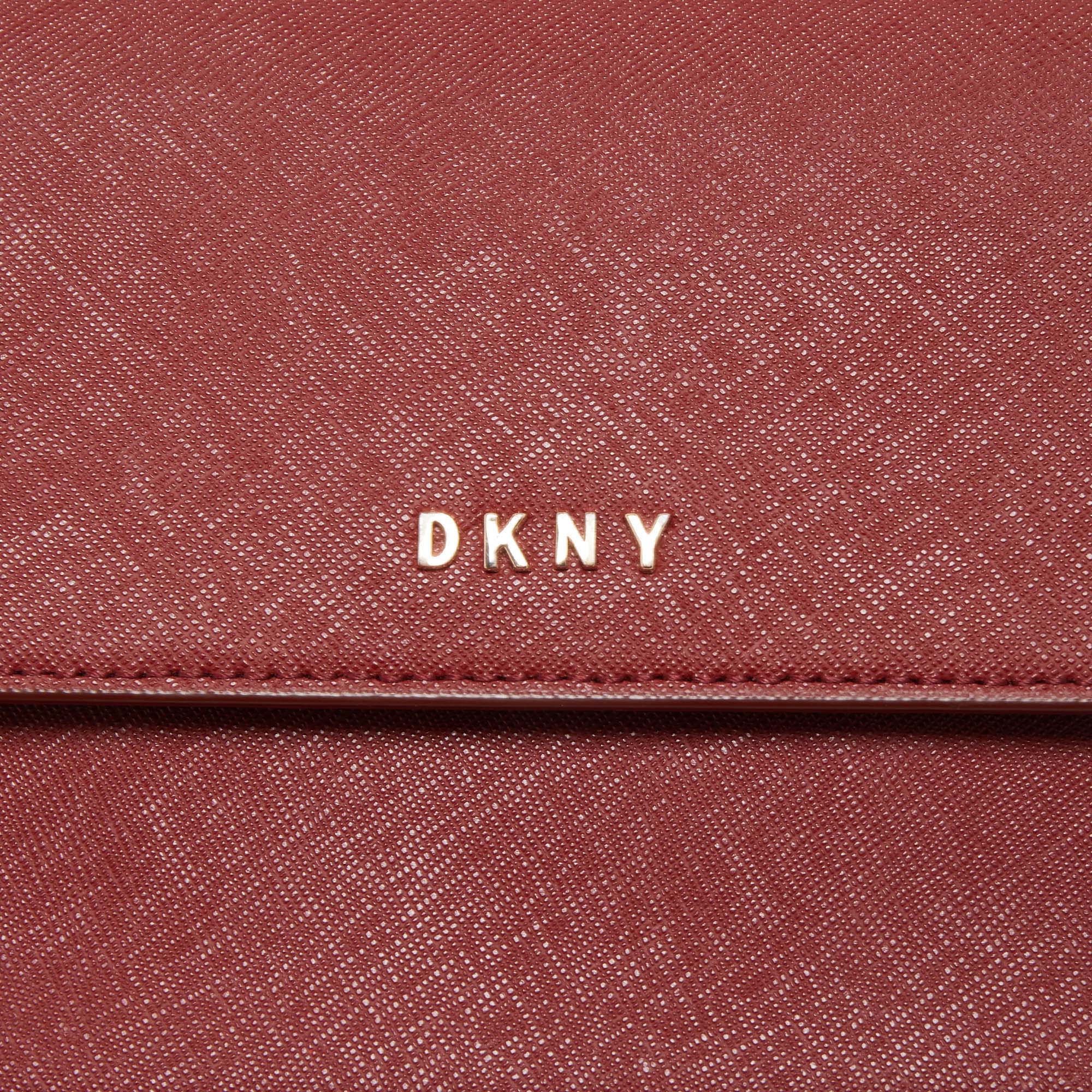 DKNY Red Leather Flap Chain Shoulder Bag