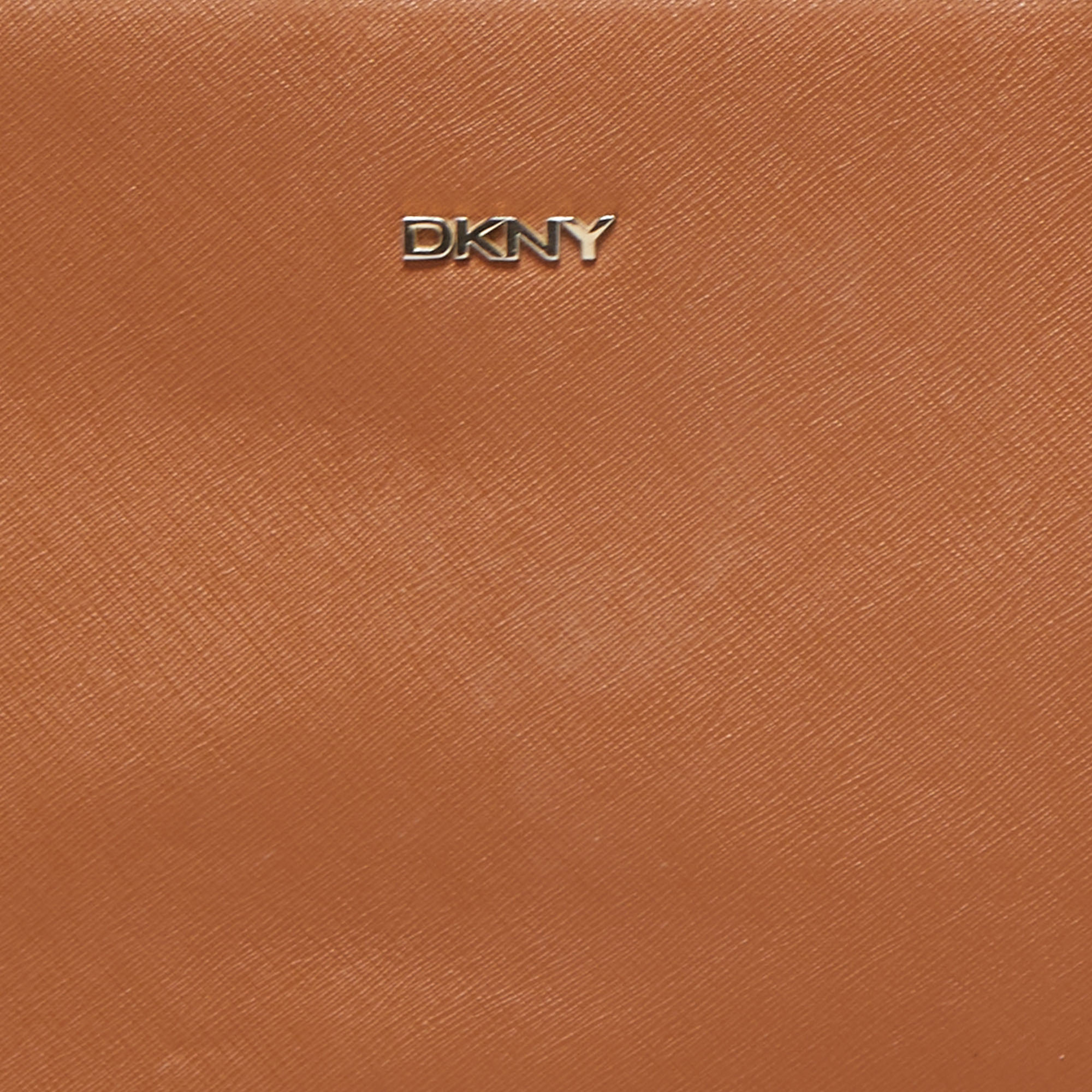 Dkny Brown Saffiano Leather Bryant Park Tote