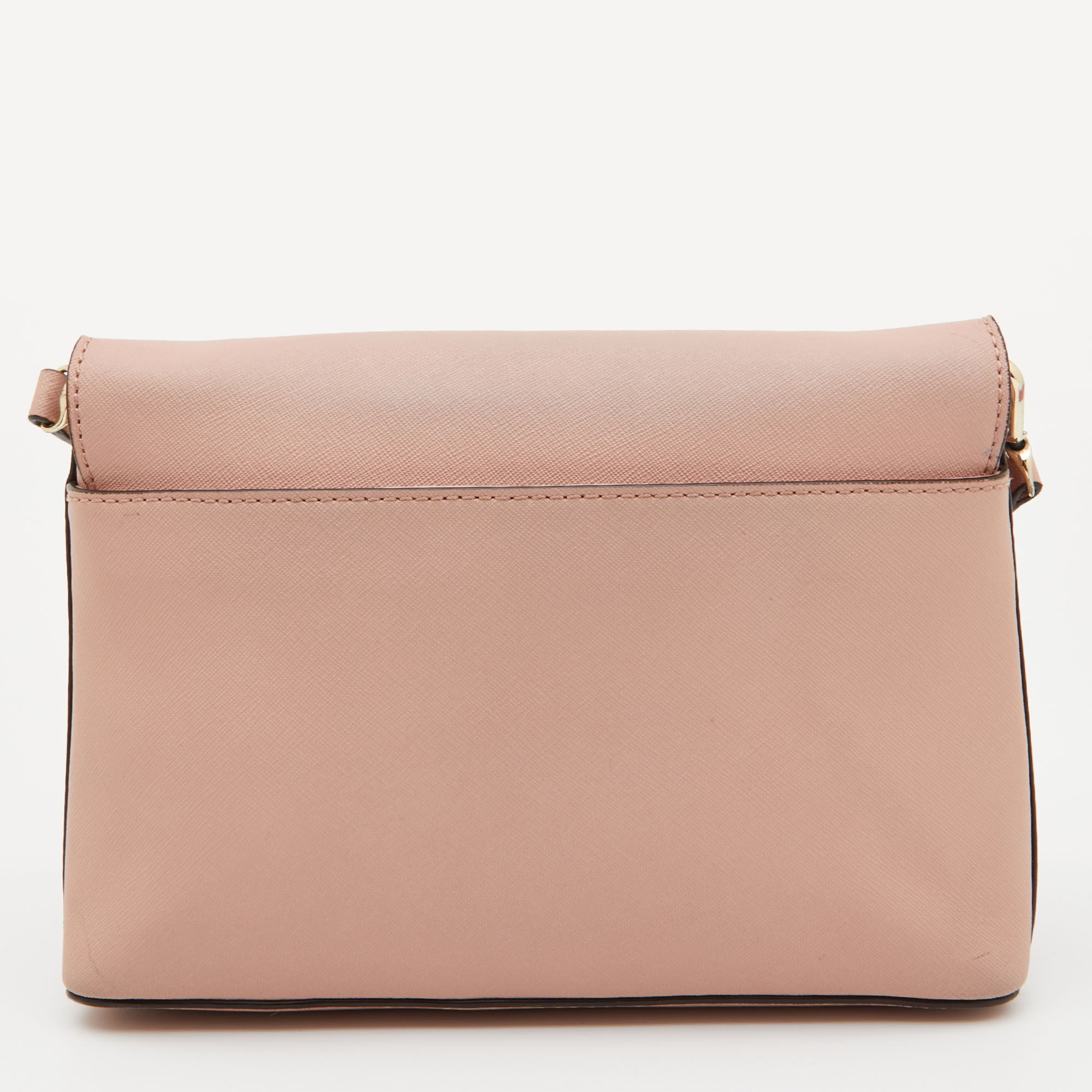 DKNY Pink Leather Flap Crossbody Bag