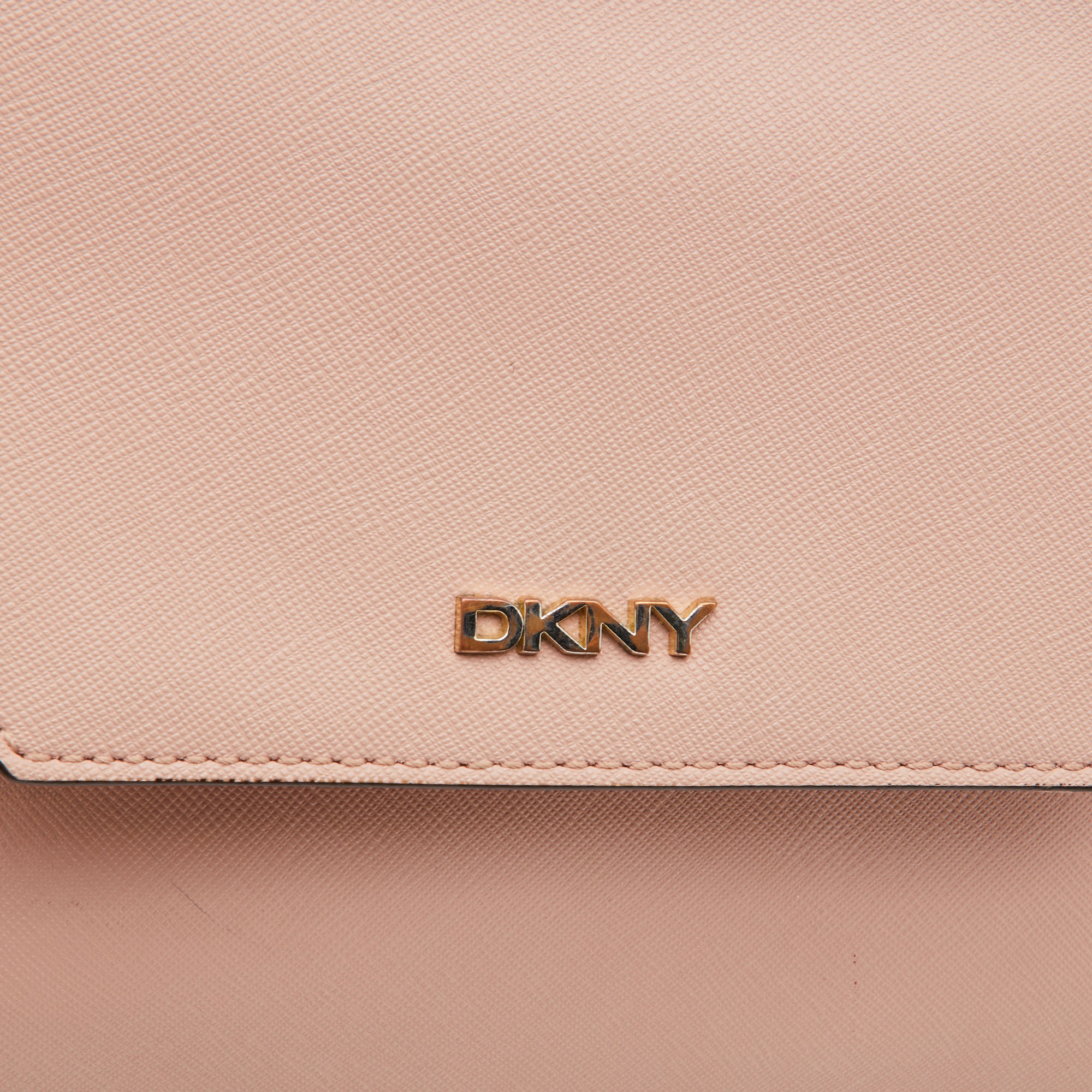 DKNY Pink Leather Flap Crossbody Bag