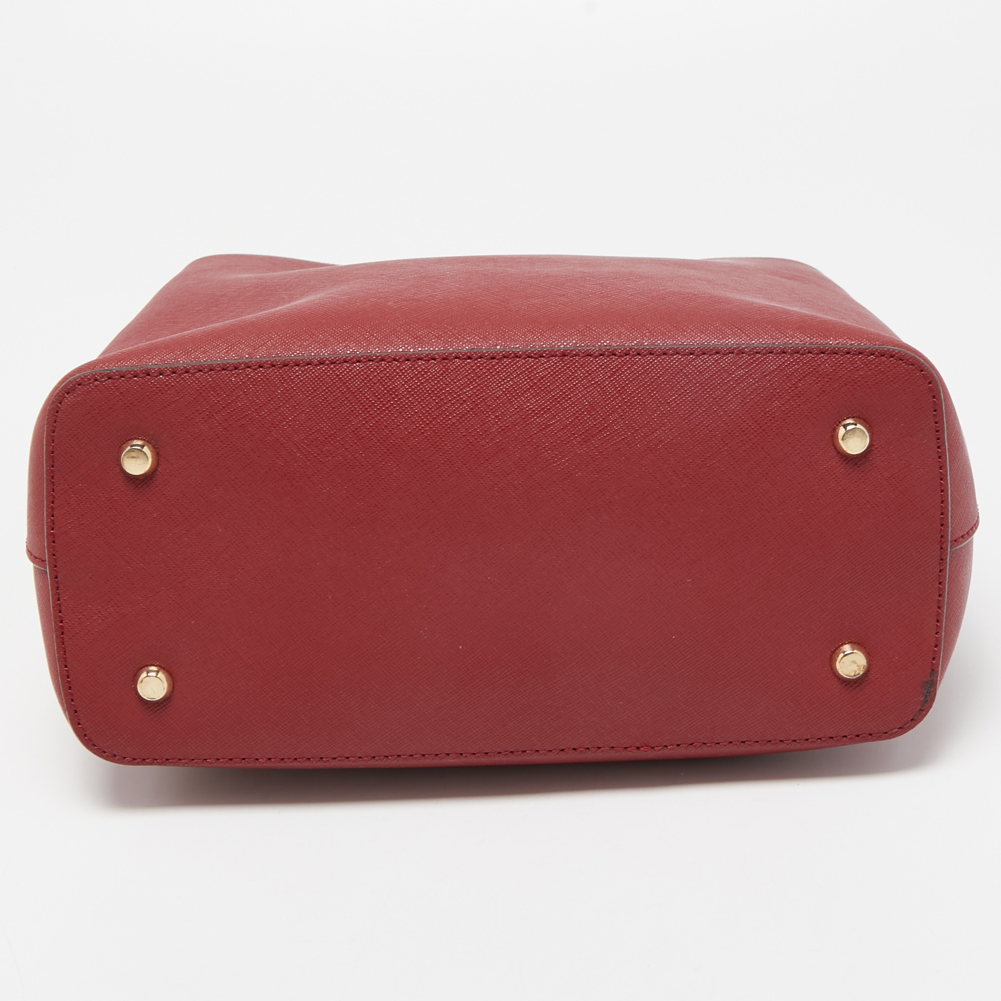 Dkny Red Leather Bryant Park Bag