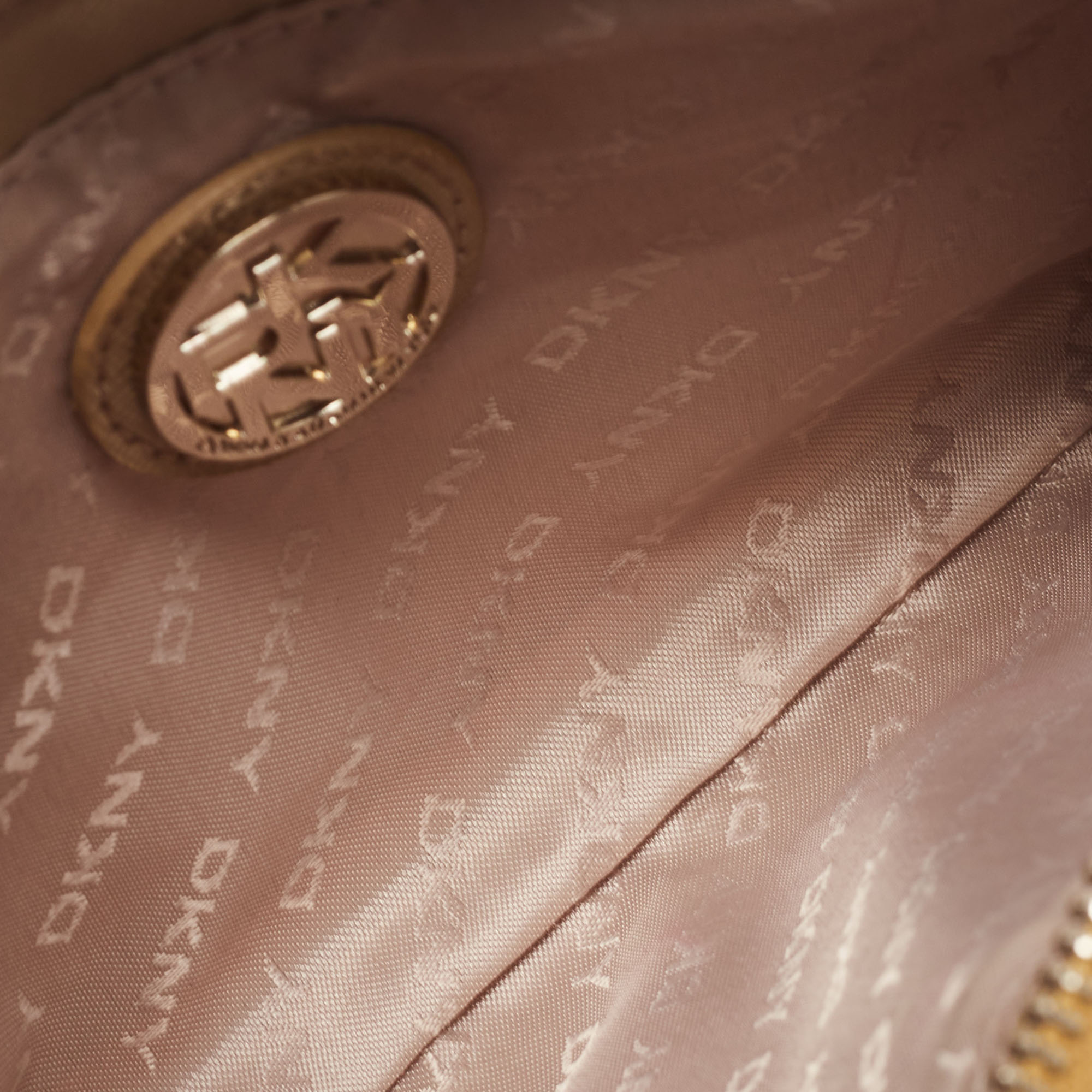 DKNY Tan Saffiano Leather Bryant Park Crossbody Bag