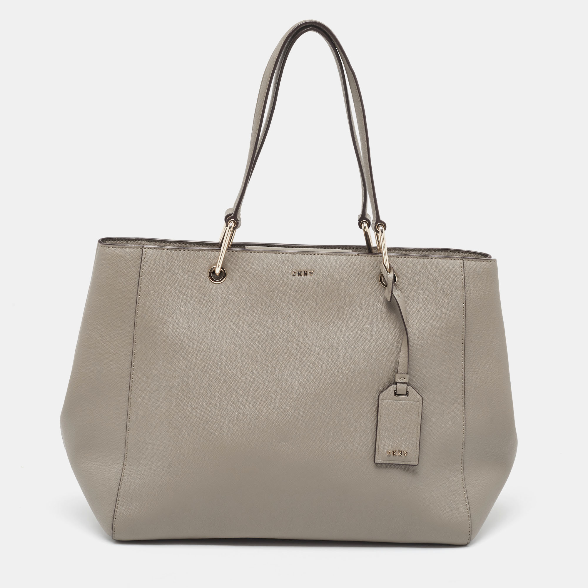 DKNY Grey Leather Bryant Park Tote