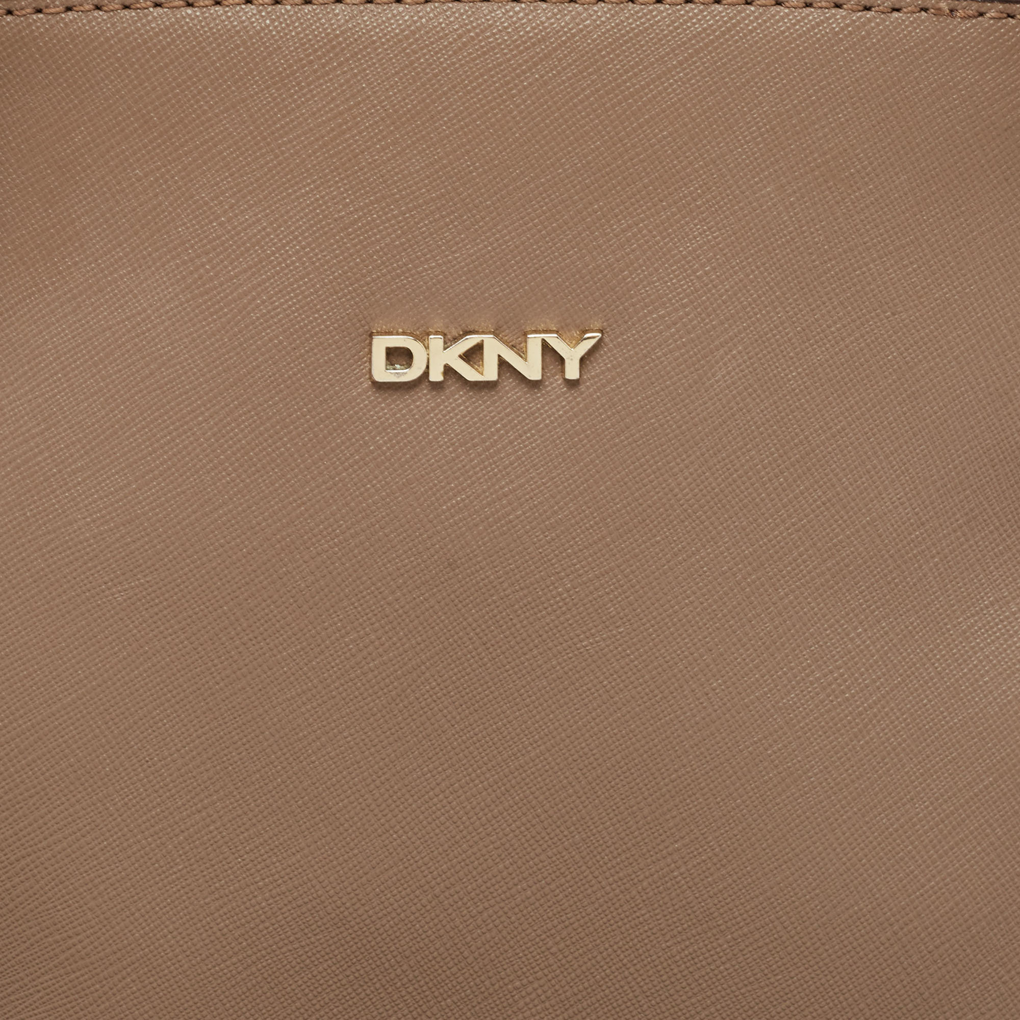 DKNY Beige Leather Dome Shoulder Bag