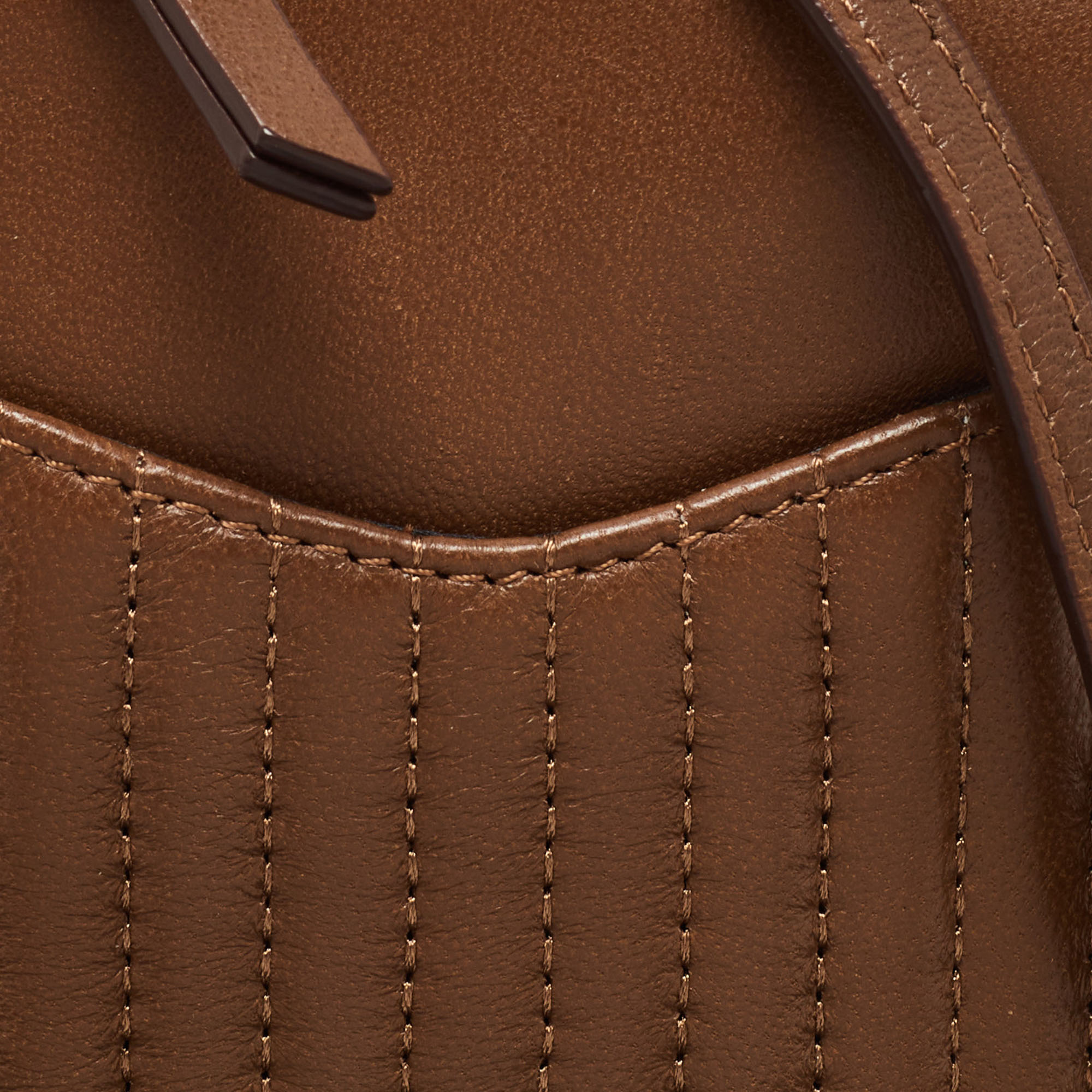 DKNY Brown Leather Phone Crossbody Bag