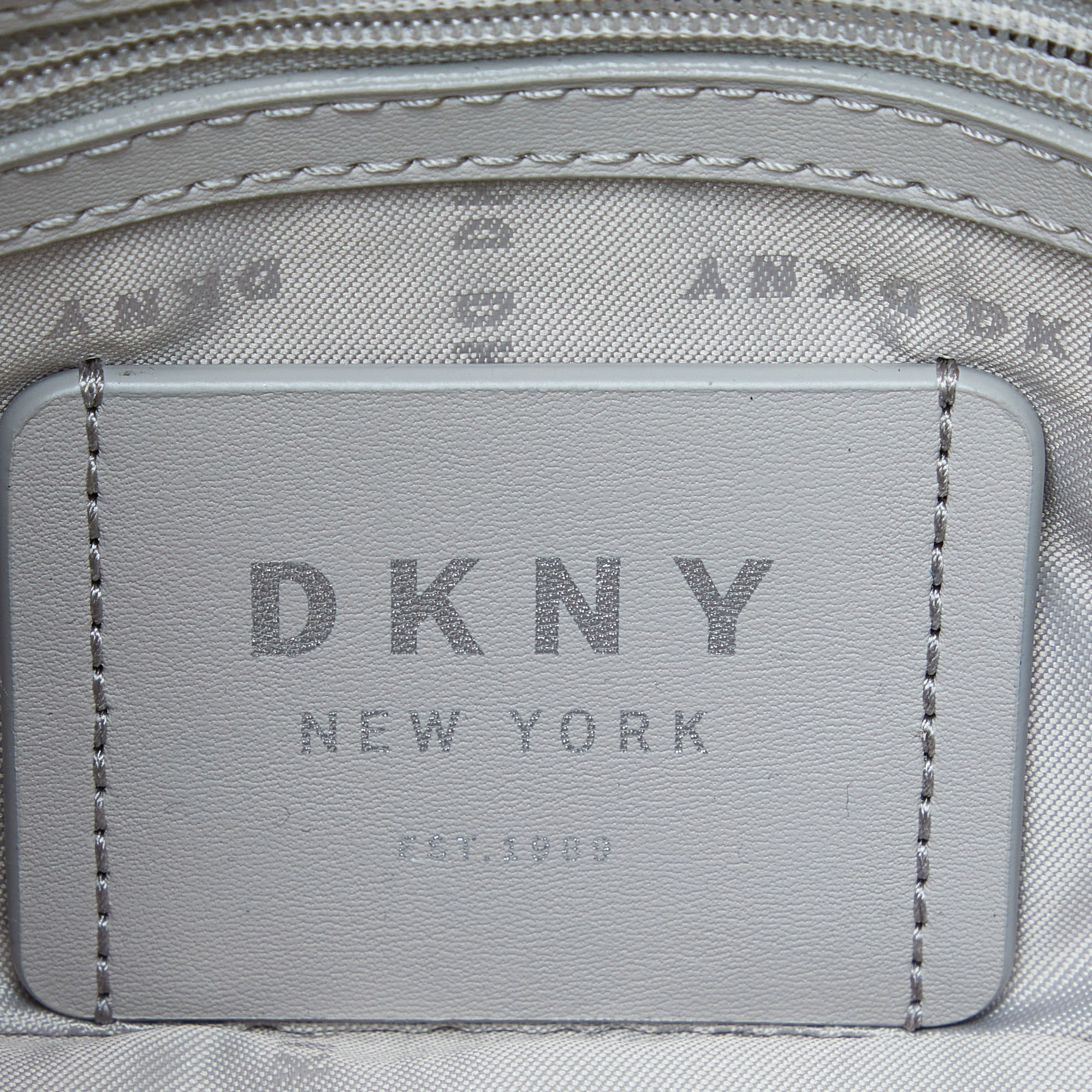 DKNY White/Black Graffiti Print Leather Flap Shoulder Bag