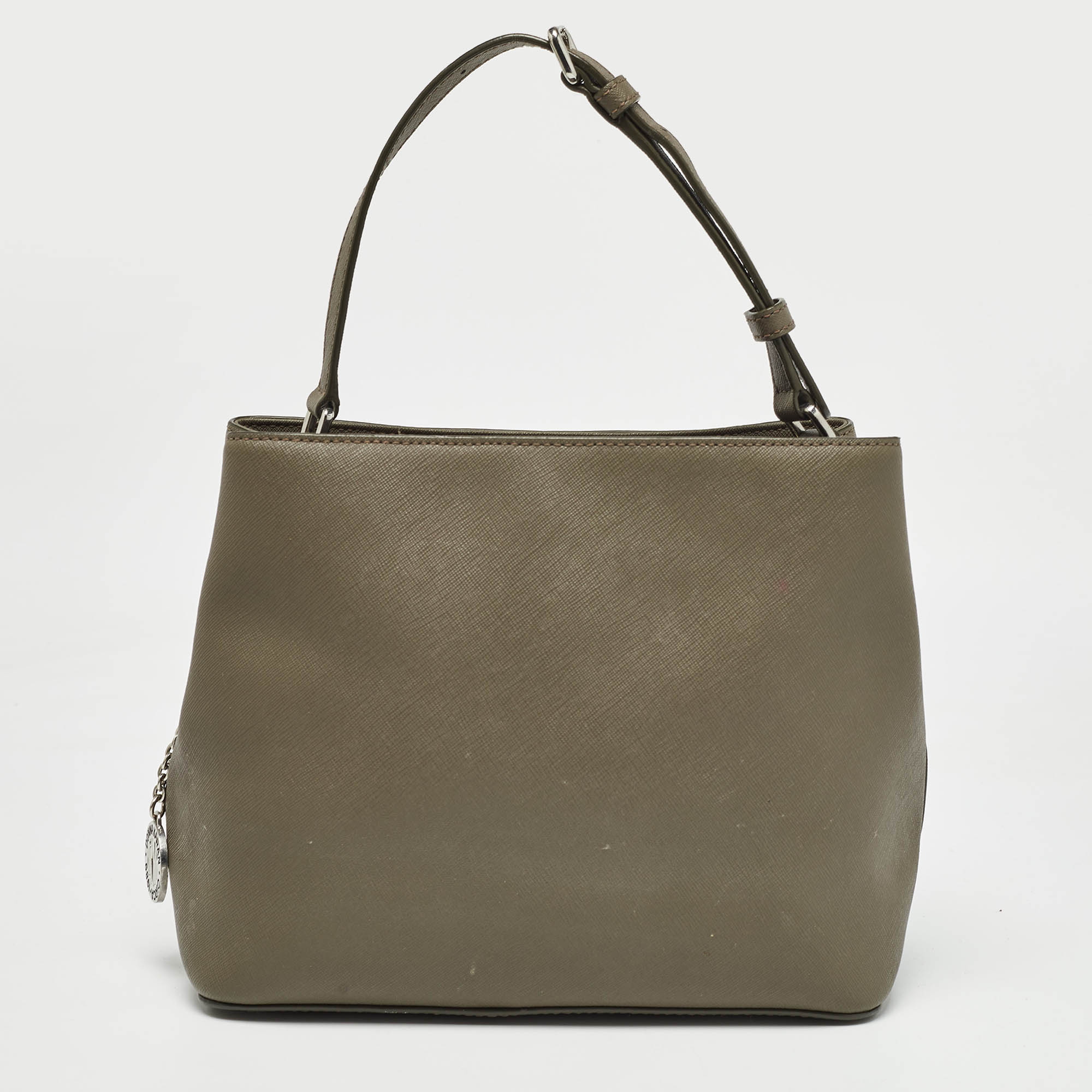 DKNY Beige Leather Bryant Bucket Bag