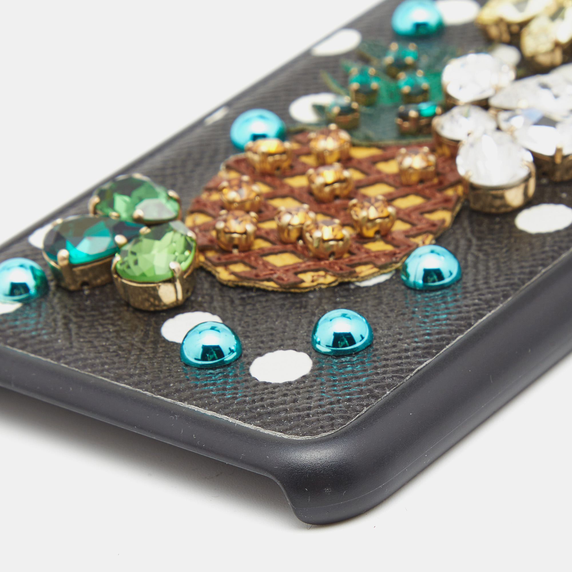 Dolce & Gabbana Multicolor Crystal Embellished Leather IPhone 7/8 Case