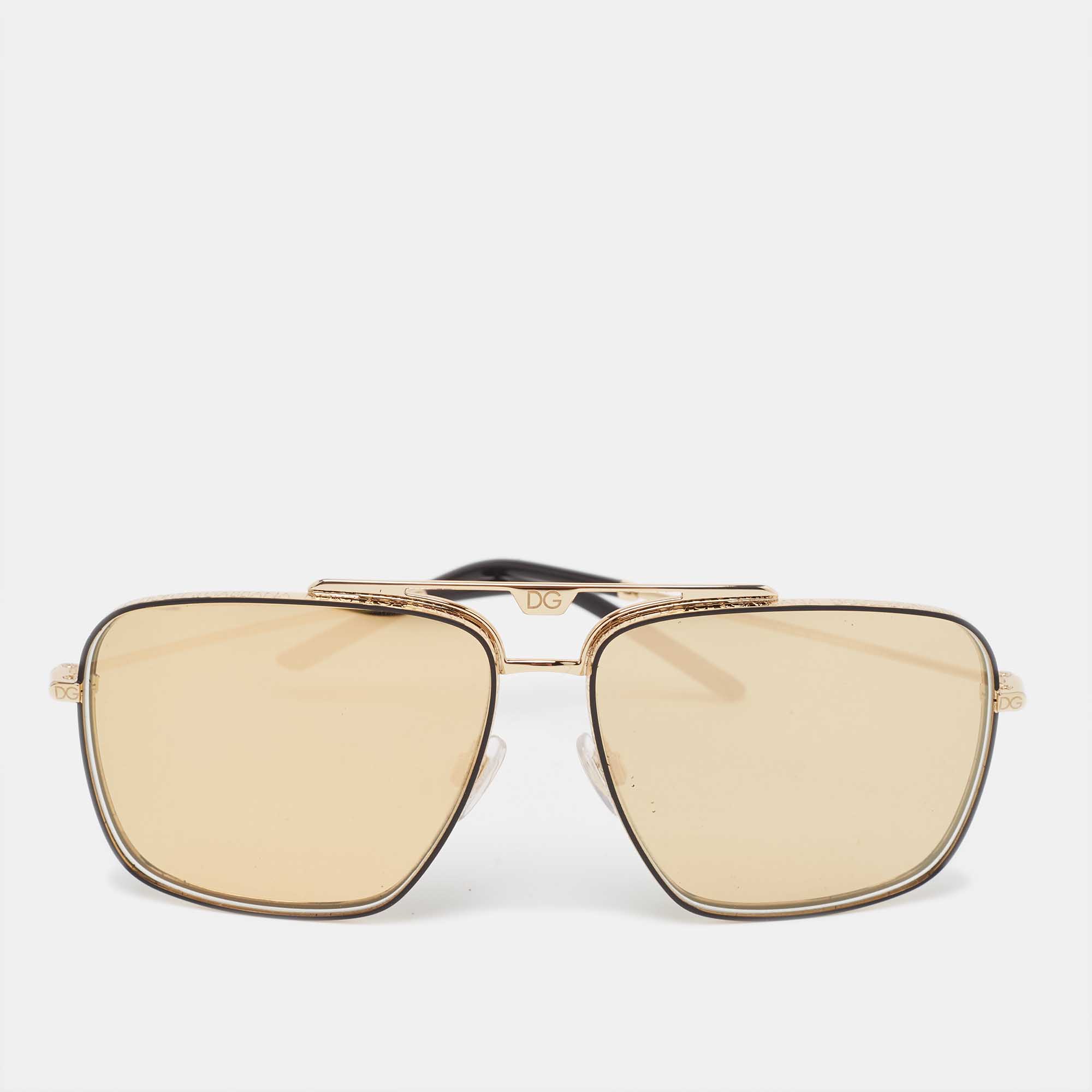 Dolce & gabbana gold dg2264 square sunglasses