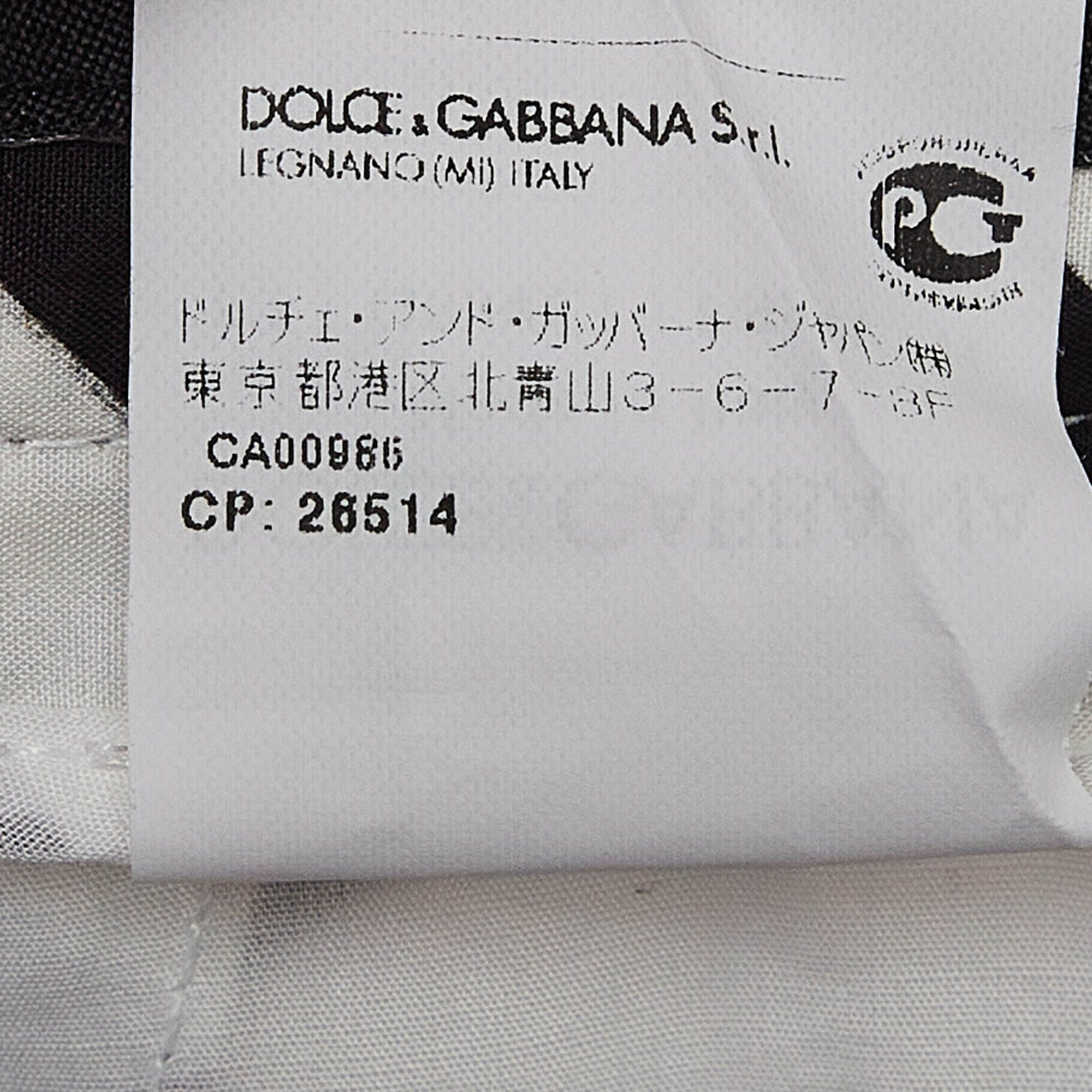 Dolce & Gabbana White Striped Cotton Trousers XL