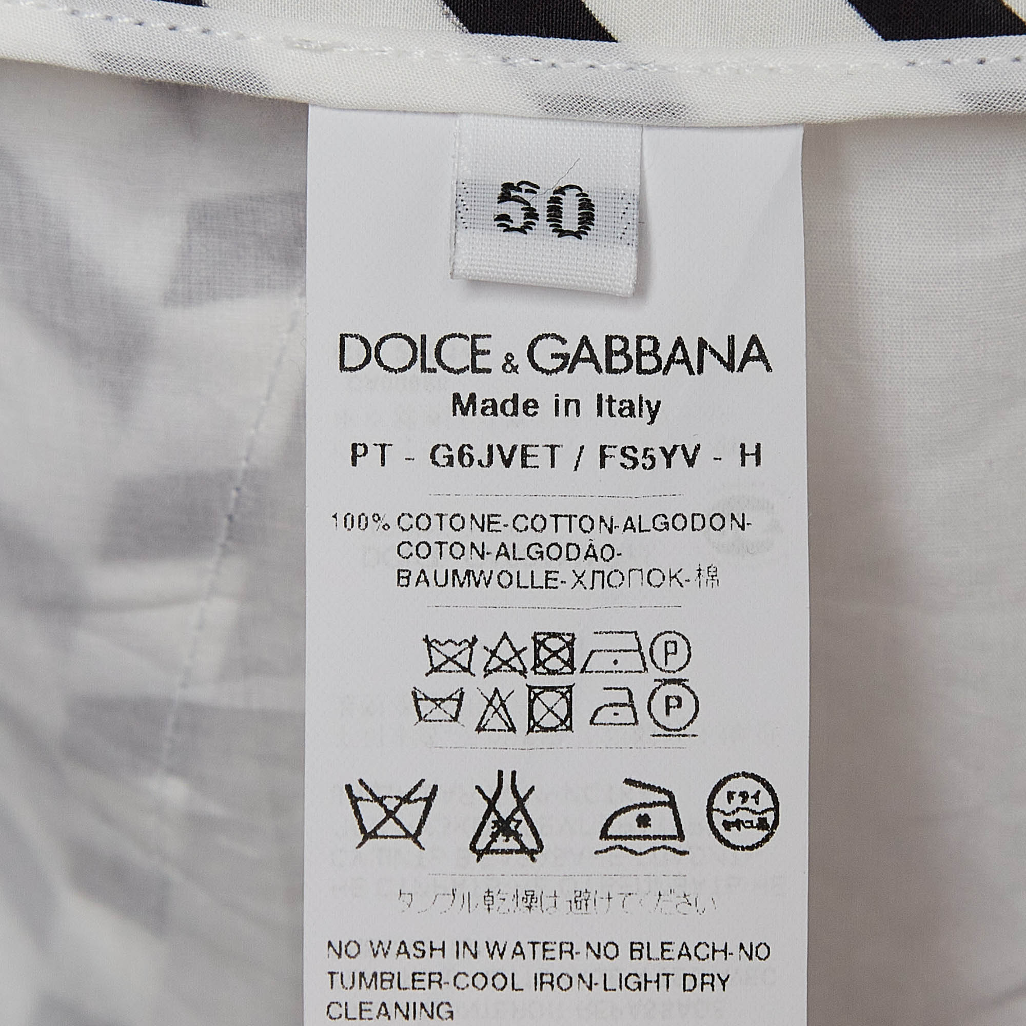 Dolce & Gabbana White Striped Cotton Trousers XL