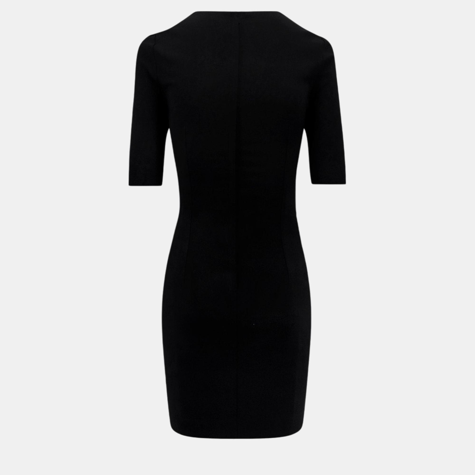 Dolce & Gabbana Black Viscose Blend Dress M