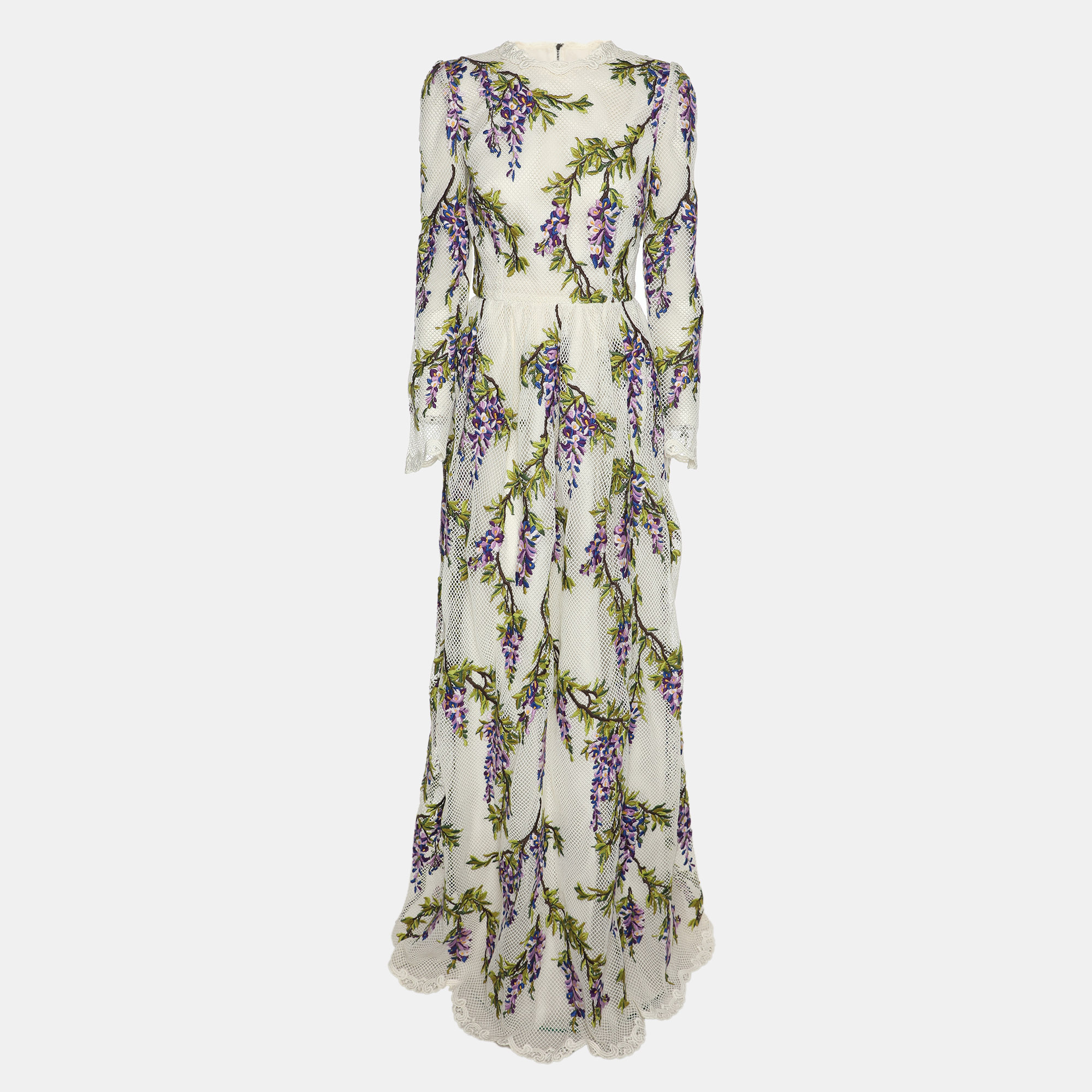 Dolce & Gabbana Multicolor Floral Embroidered Mesh Wisteria Maxi Dress S
Dolce & Gabbana Multicolor Floral Embroidered Mesh Wisteria Maxi Dress S