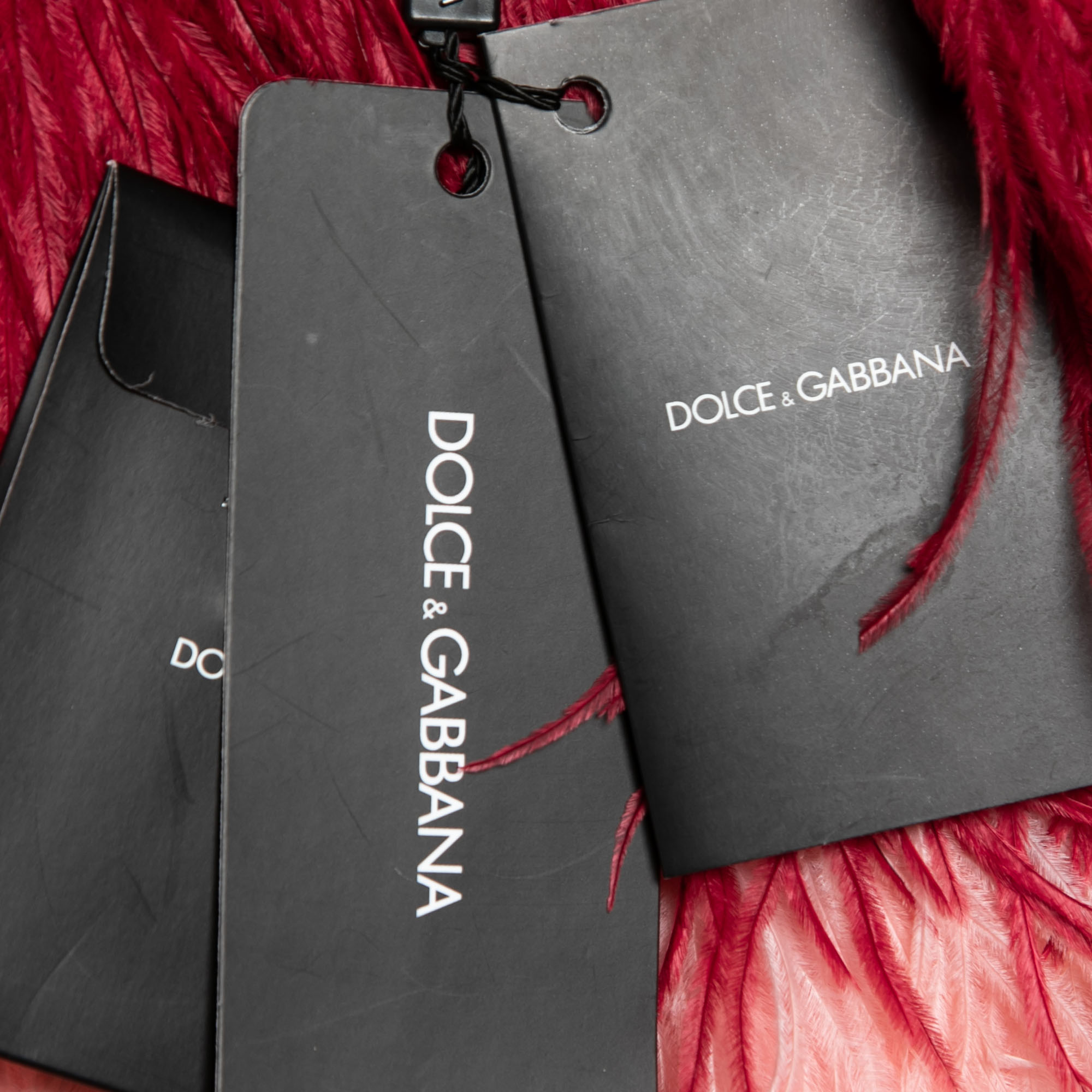 Dolce & Gabbana Multicolor Ostrich Feather Coat M