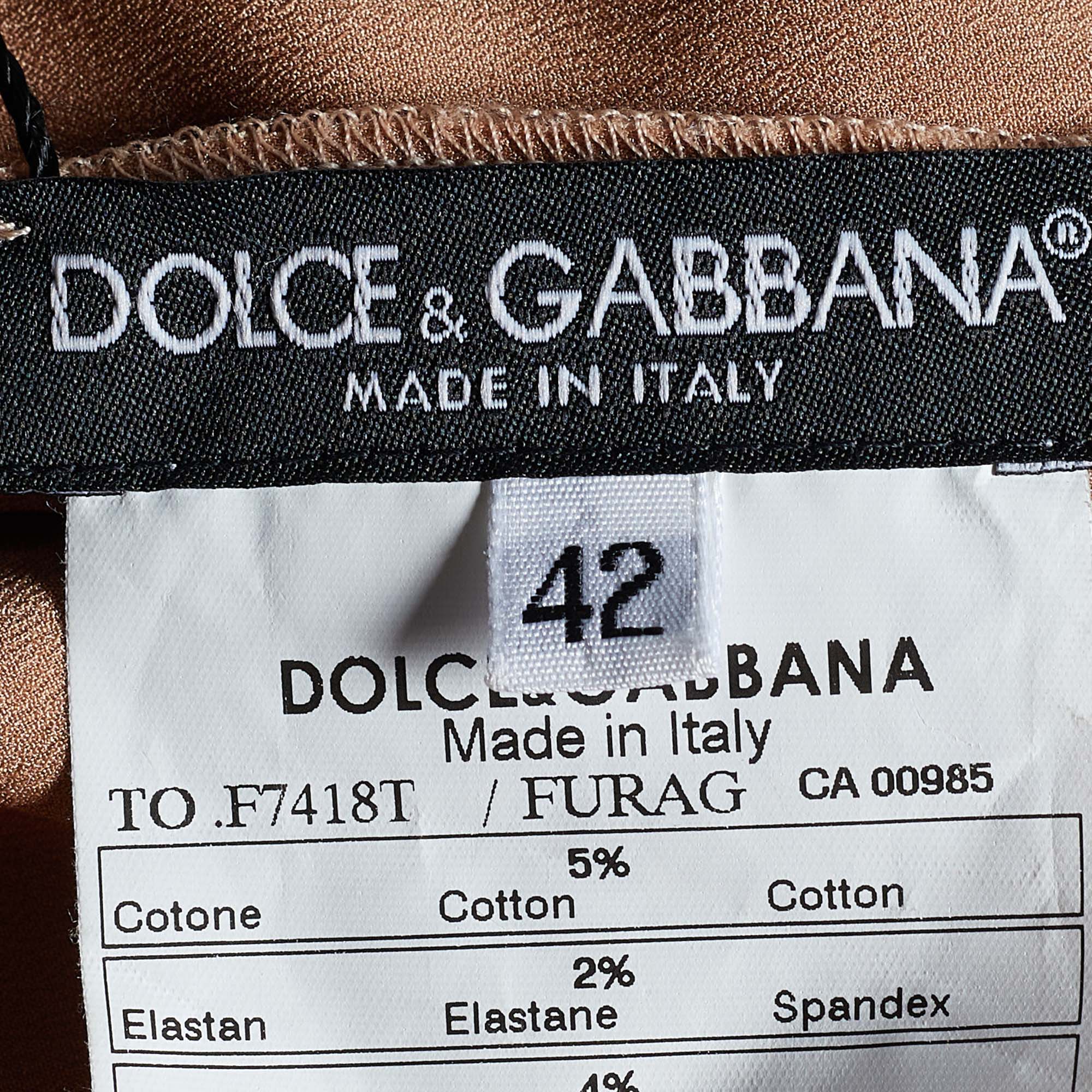 Dolce & Gabbana Beige Satin & Lace Cami Top M