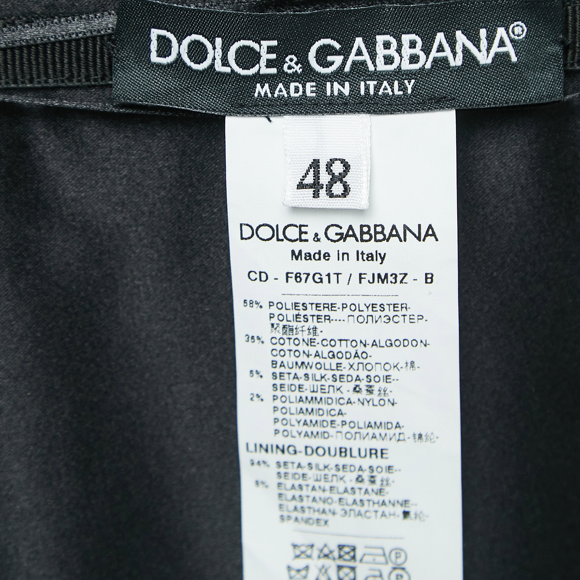 Dolce & Gabbana Black Floral Jacquard Logo Lace Sleeveless Midi Dress L