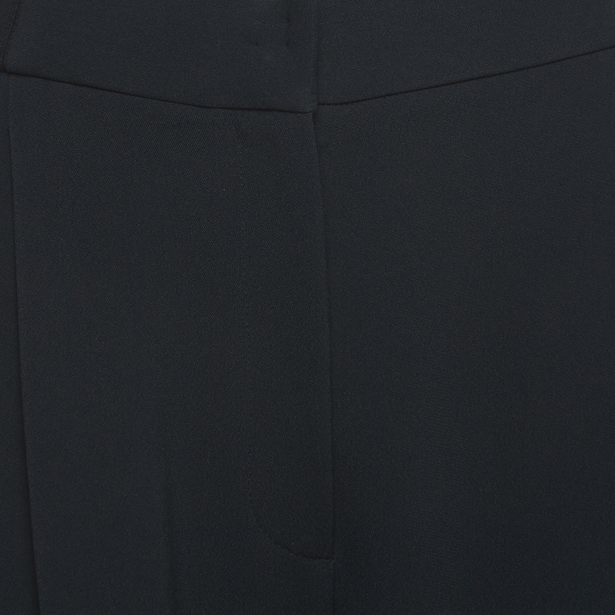 Dolce & Gabbana Black Crepe Logo Tape Detail Pants L