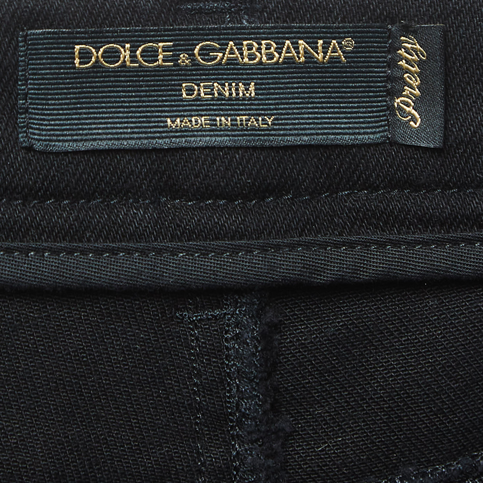 Dolce & Gabbana Black Denim Pretty Fit Jeans XL Waist 36''