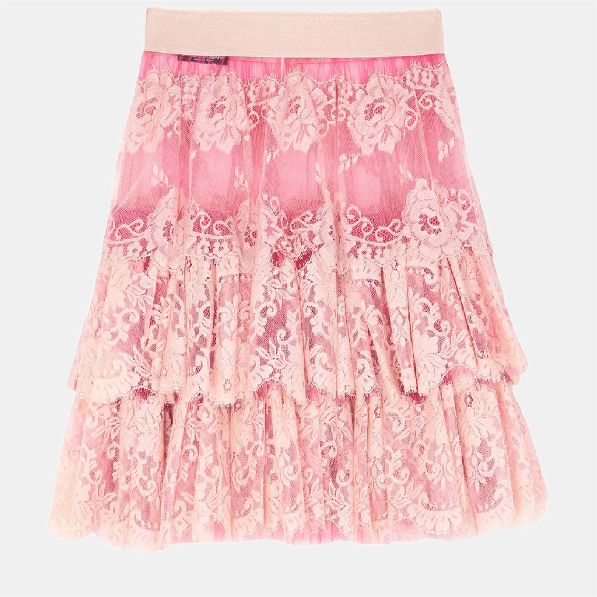 

Dolce & Gabbana Polyamid Lace Skirt 38, Pink