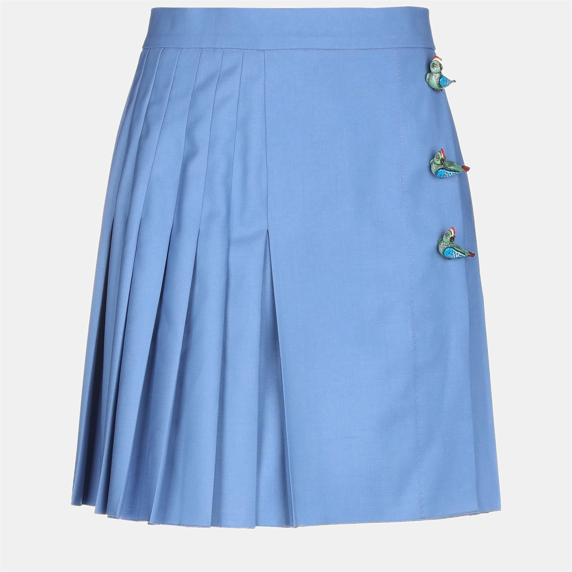 

Dolce & Gabbana Virgin Wool Midi skirts 38, Blue