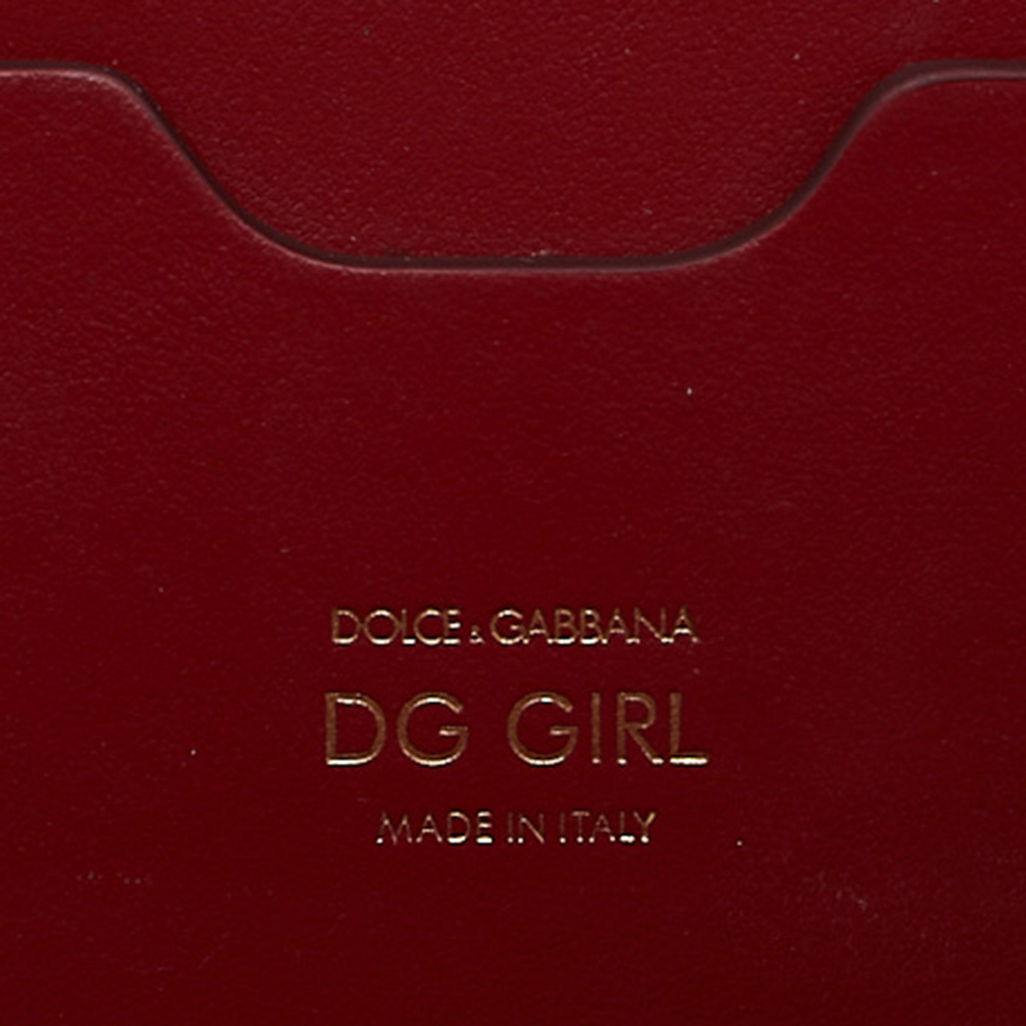 Dolce & Gabbana Red Leather Mini DG Girl Wallet On Chain