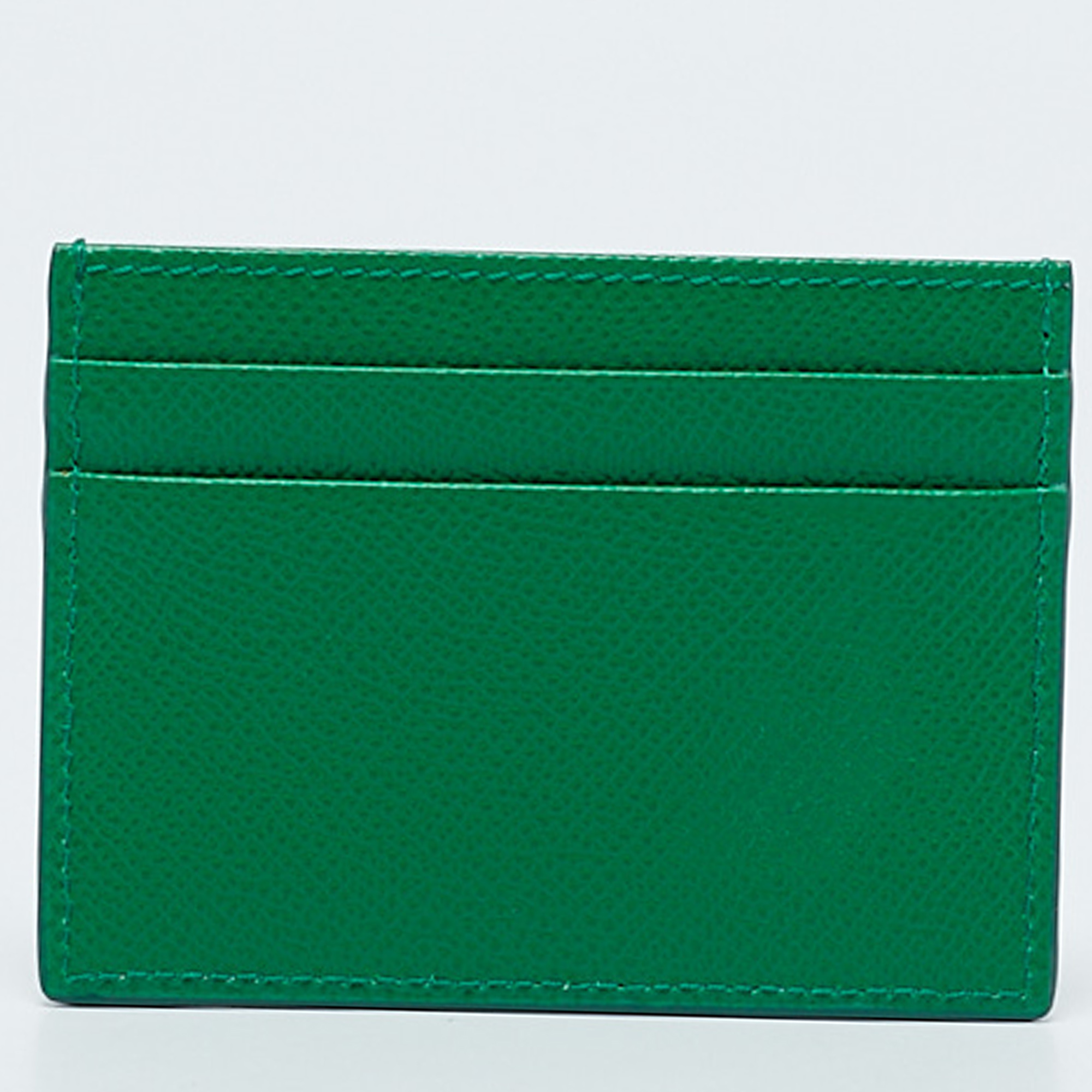 Dolce & Gabbana Green Leather Card Holder