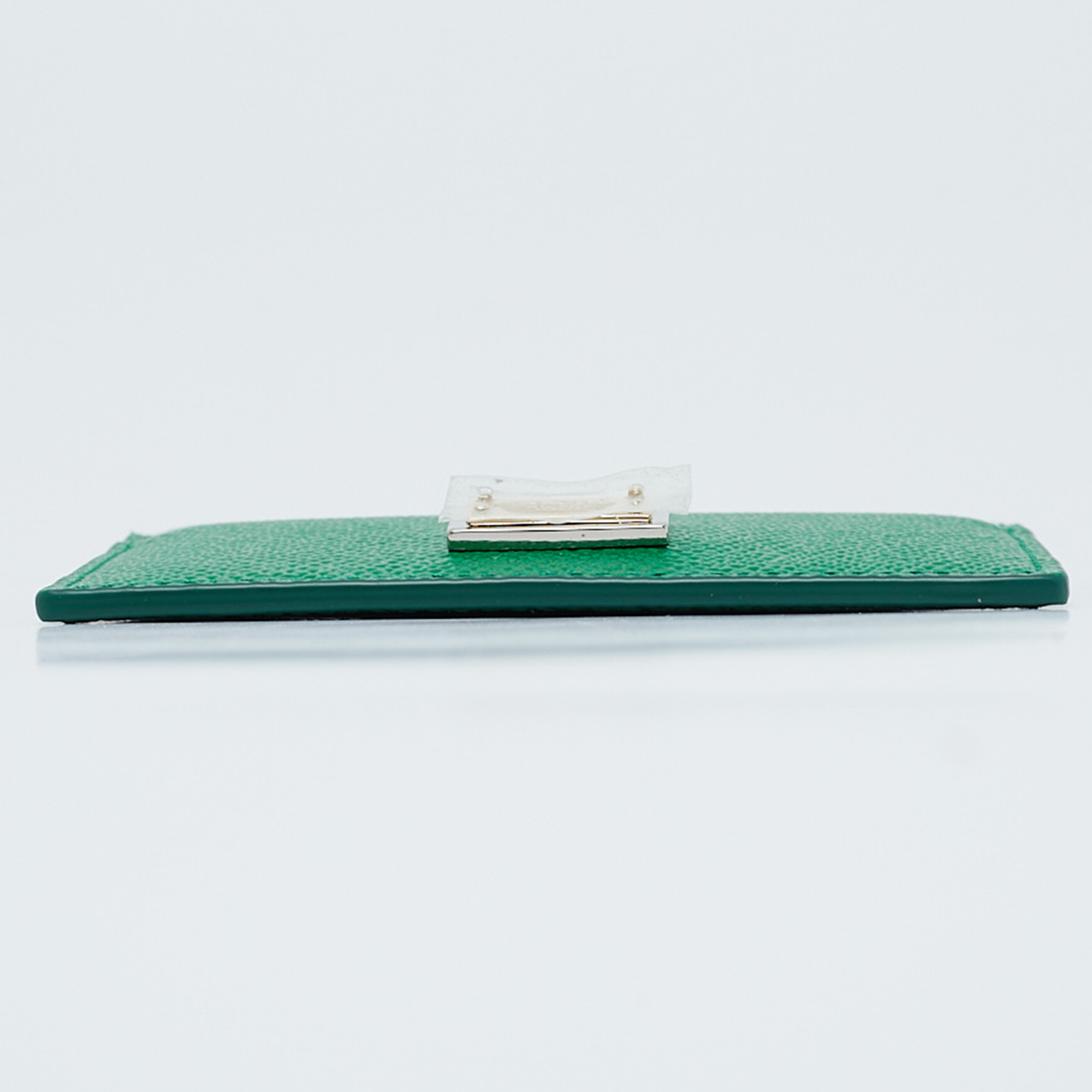 Dolce & Gabbana Green Leather Card Holder