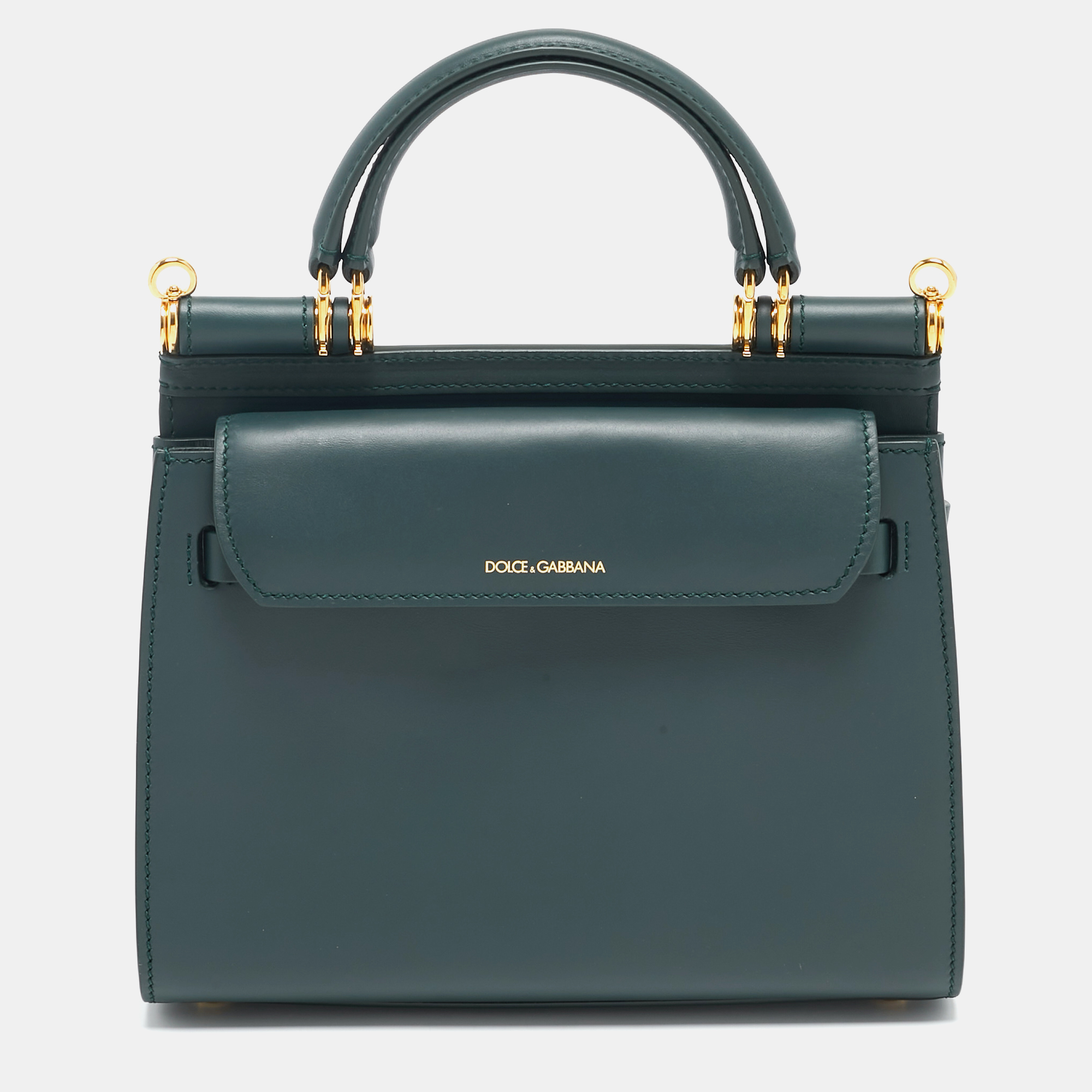 Dolce & Gabbana Dark Green Leather Miss Sicily 58 Top Handle Bag
Dolce & Gabbana Dark Green Leather Miss Sicily 58 Top Handle Bag