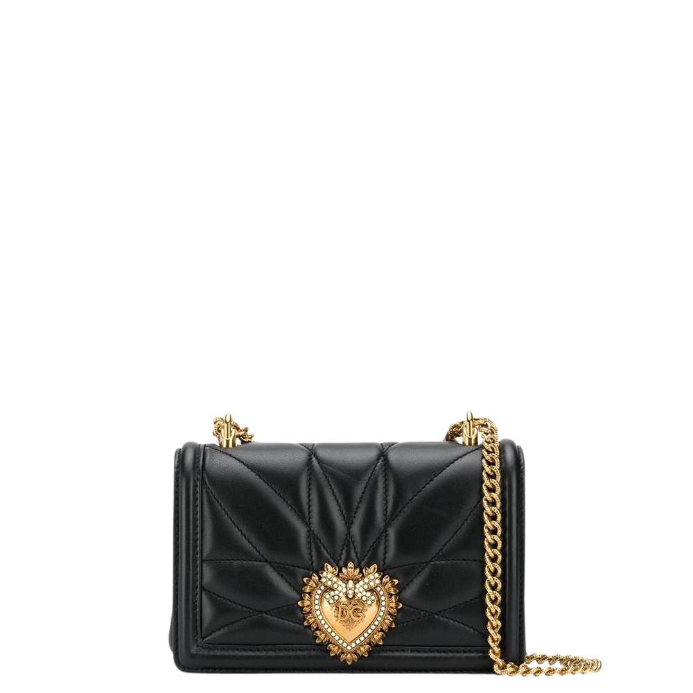 Dolce & Gabbana Black Leather Devotion Bag