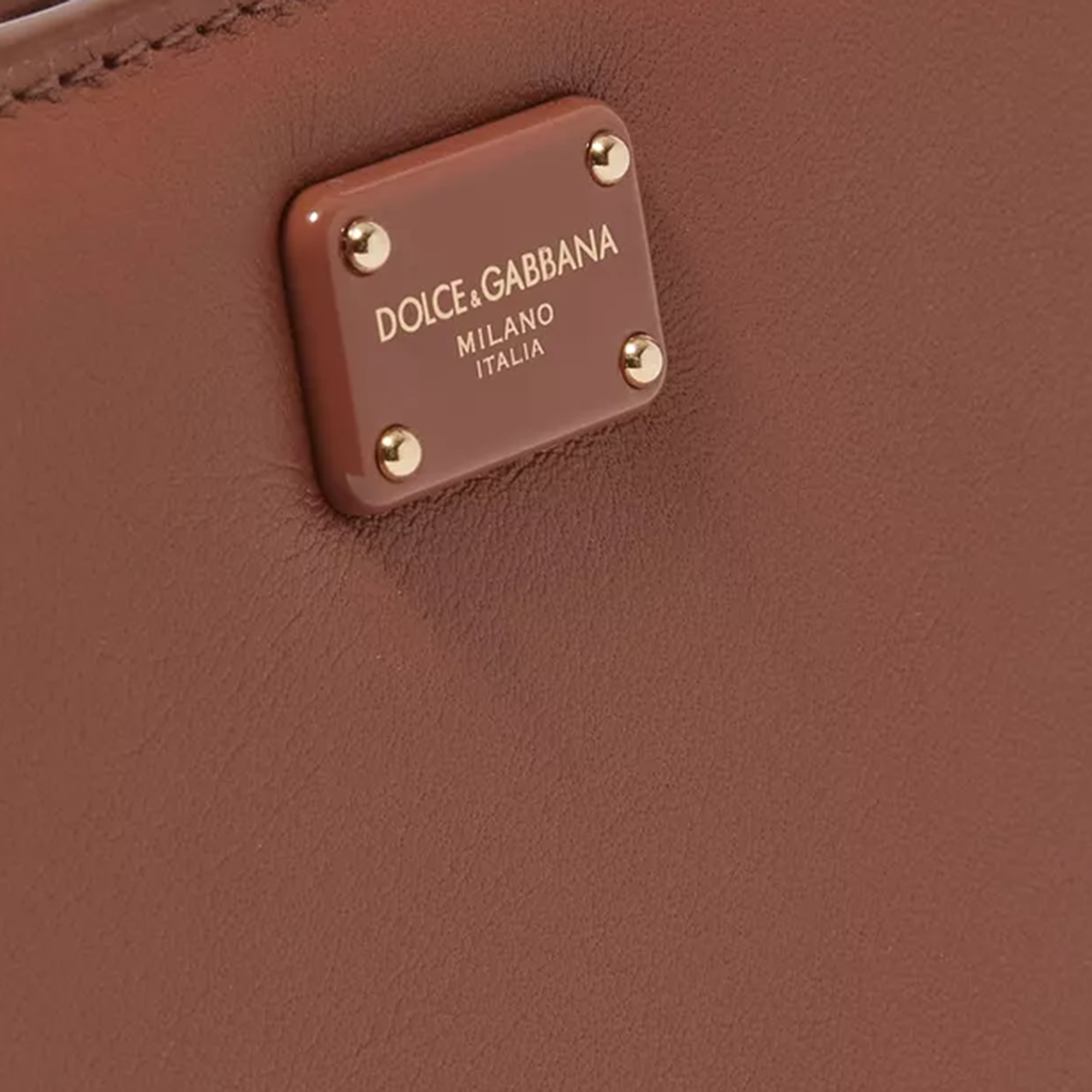 Dolce & Gabbana Brown  Leather  Bi-Fold Wallet