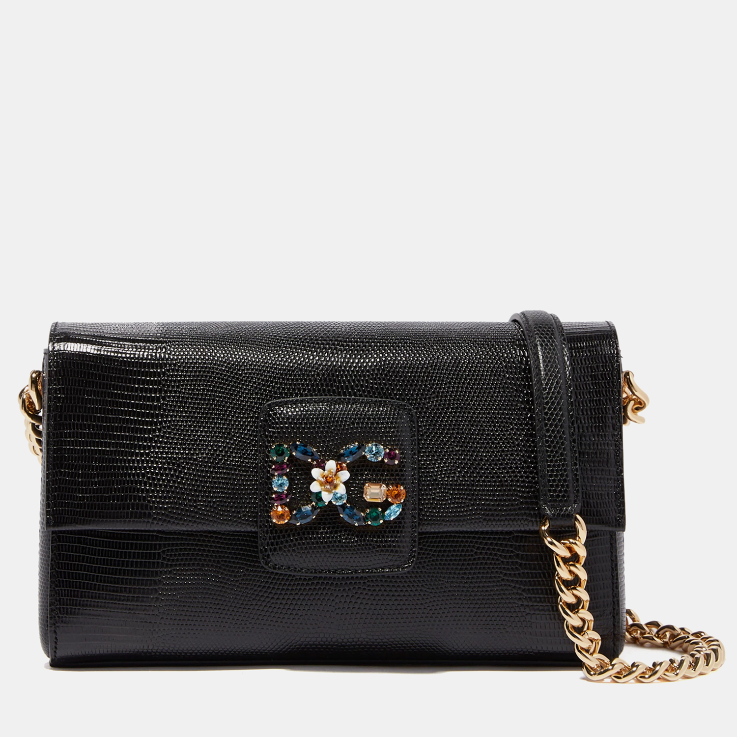 Dolce & Gabbana Black  Leather  Shoulder Bag
