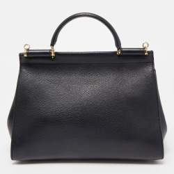 Dolce & Gabbana Black  Leather  Top Handle Bag