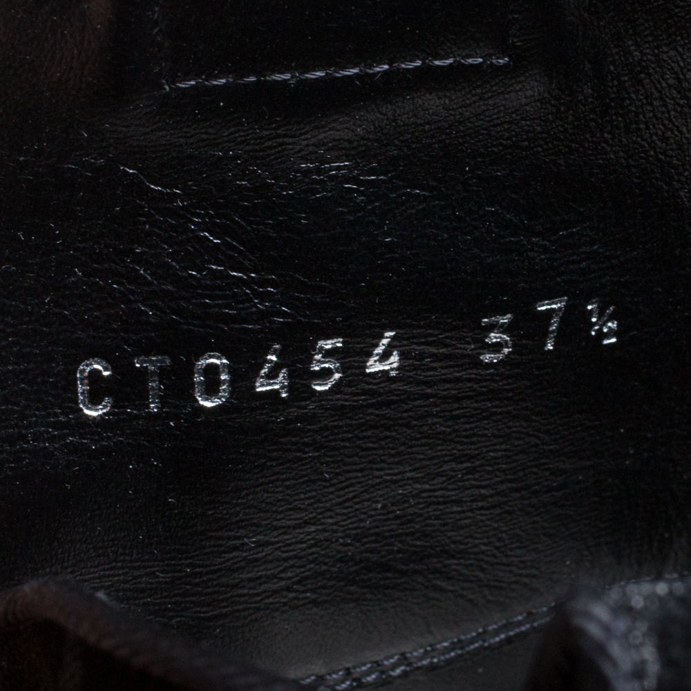 Dolce & Gabbana Black Animal Print Lurex And Velvet Cowboy Boots Size 37.5