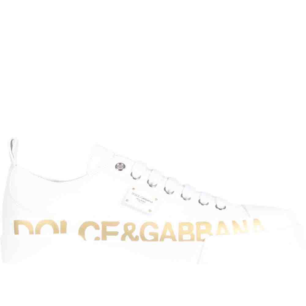 Dolce & Gabbana White Calfskin Portofino Light Sneakers Size IT 36.5