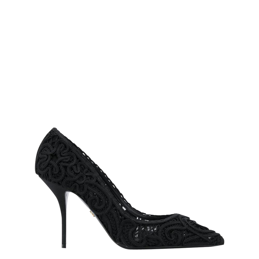 Dolce & Gabbana Black Cordonetto lace Pumps Size 39
