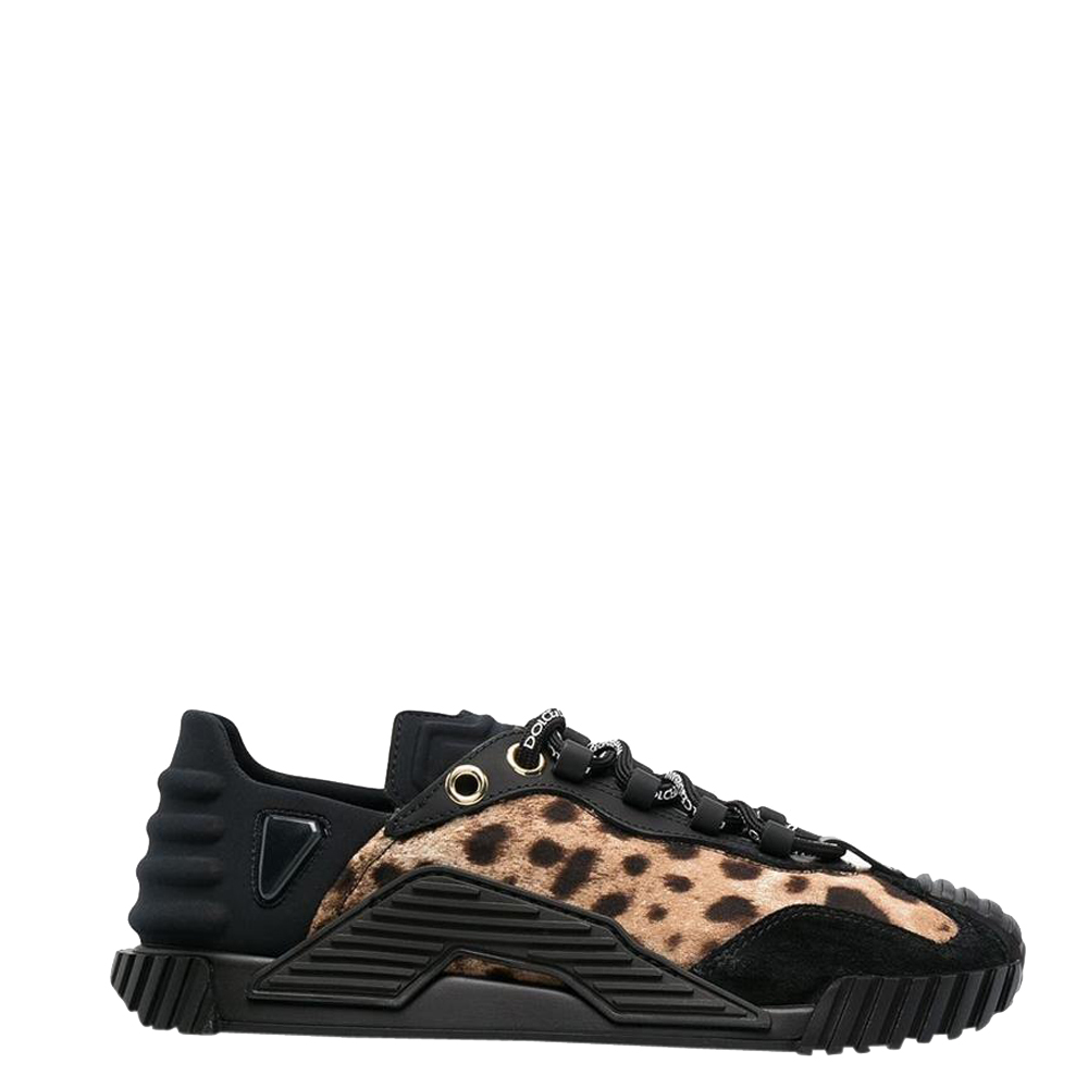 Dolce & Gabbana Black/Brown NS1 Leopard Sneakers Size EU 40